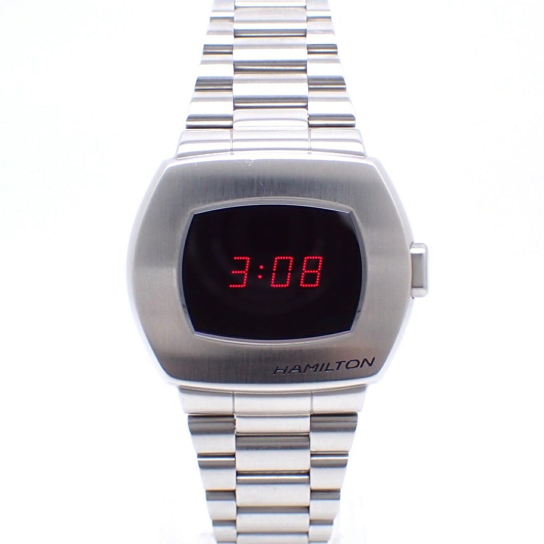 Hamilton PSR Digital Quartz Stainless Steel Men's Wristwatch H52414130 (1 of 9)