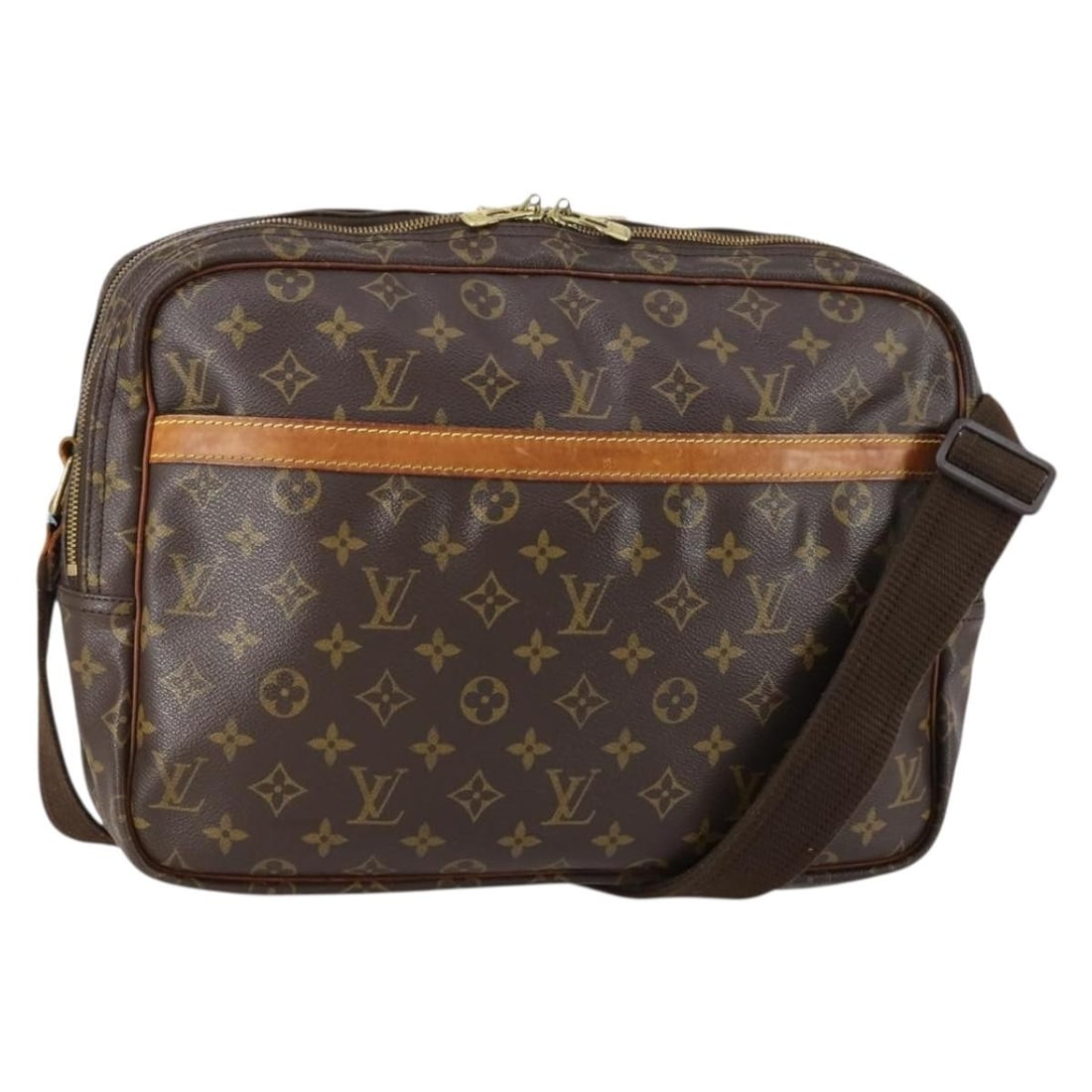 LOUIS VUITTON Monogram Reporter GM Shoulder Bag M45252 Auth France (1 of 18)