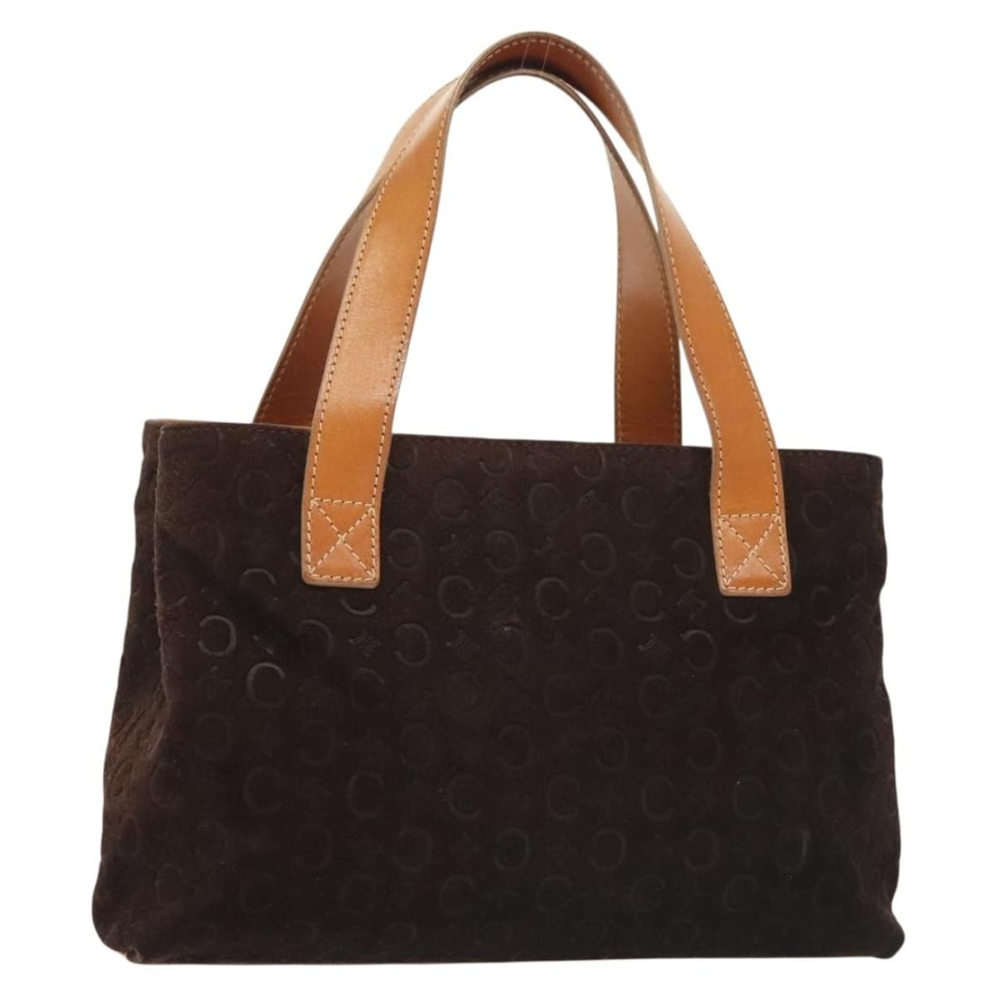CELINE C Macadam Canvas Hand Bag Brown Gold Made in Italy (1 of 18)