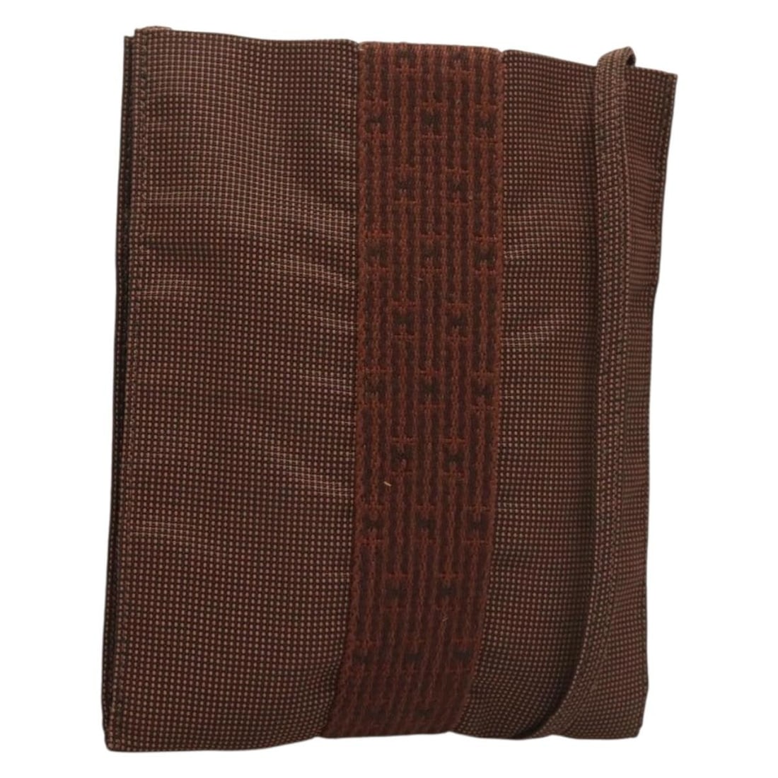 Herline Brown Canvas Crossbody Bag by Hermes France (1 of 18)