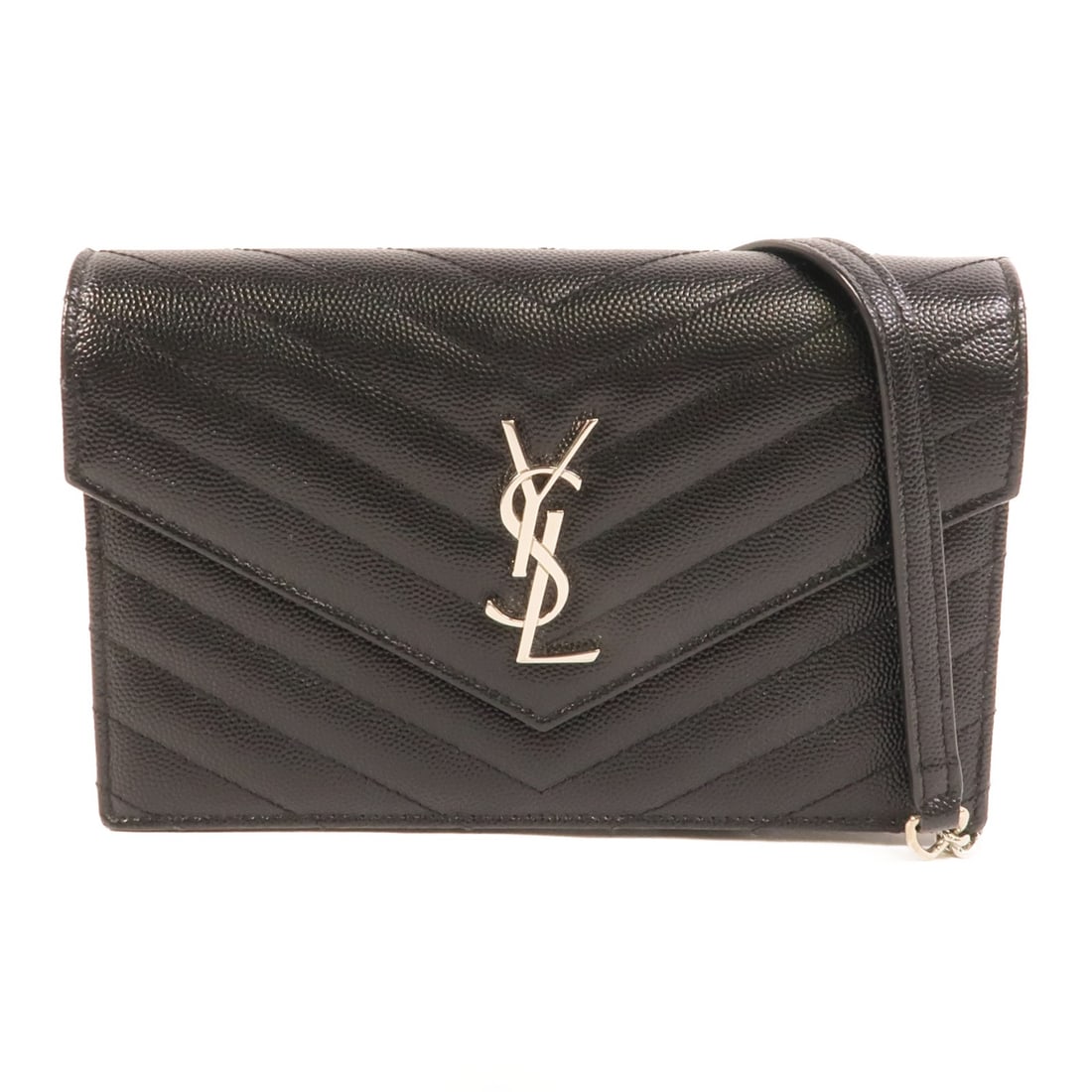 Saint Laurent Cassandre black calfskin shoulder bag (1 of 13)