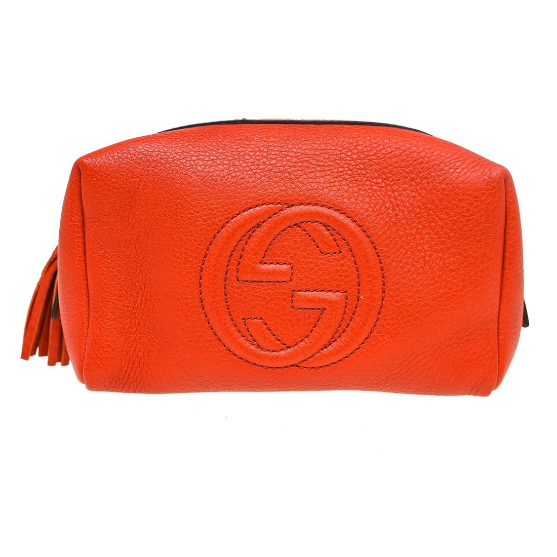 Gucci Pochette Red Leather Dust Bag Included: Gucci Pochette Red Leather Dust Bag Included This Gucci Pochette is crafted from red leather and features a sleek, compact design suitable for both men and women. Made in Italy, it is presented in ver