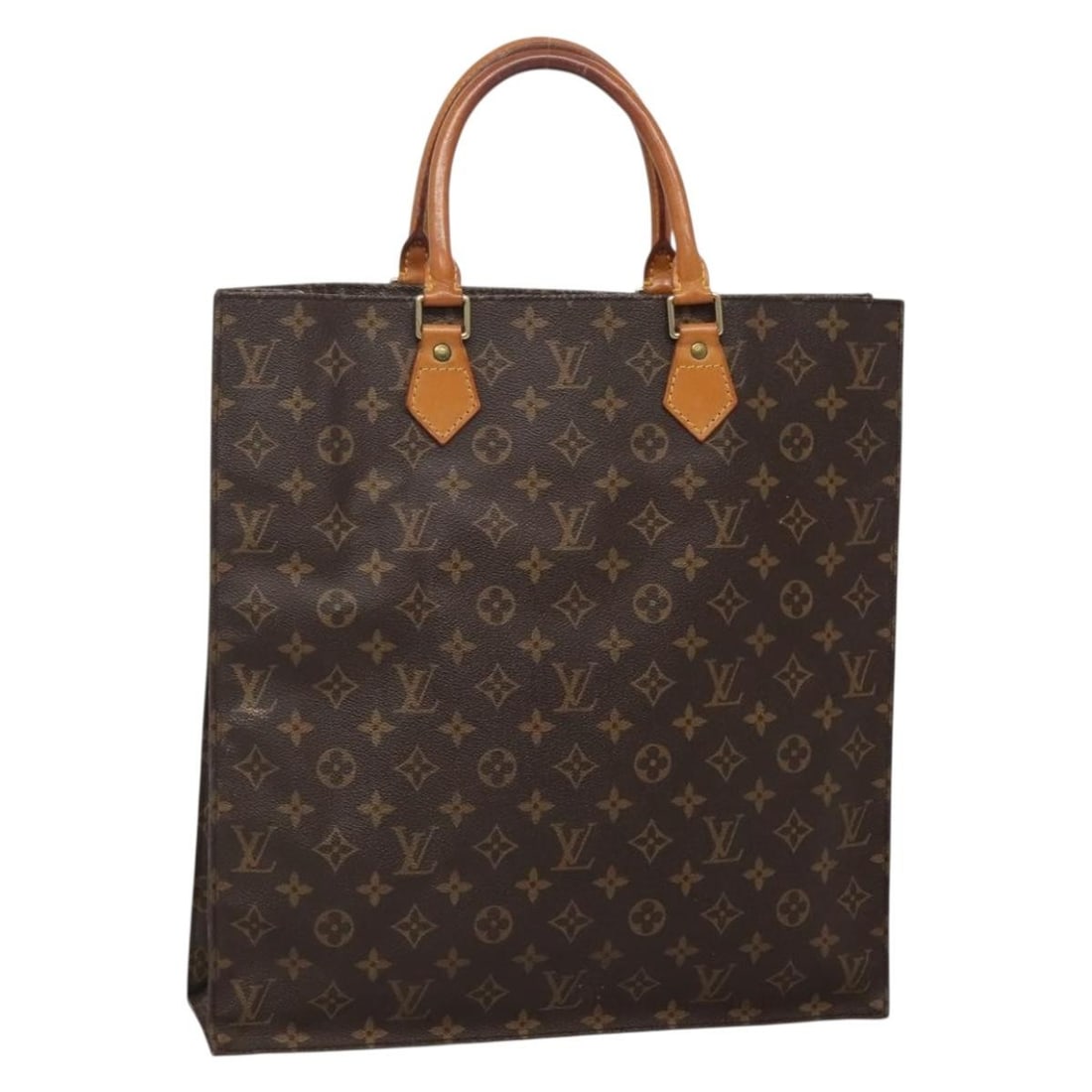 Louis Vuitton Monogram Sac Plat Hand Bag M51140 Authentic French Luxury (1 of 18)