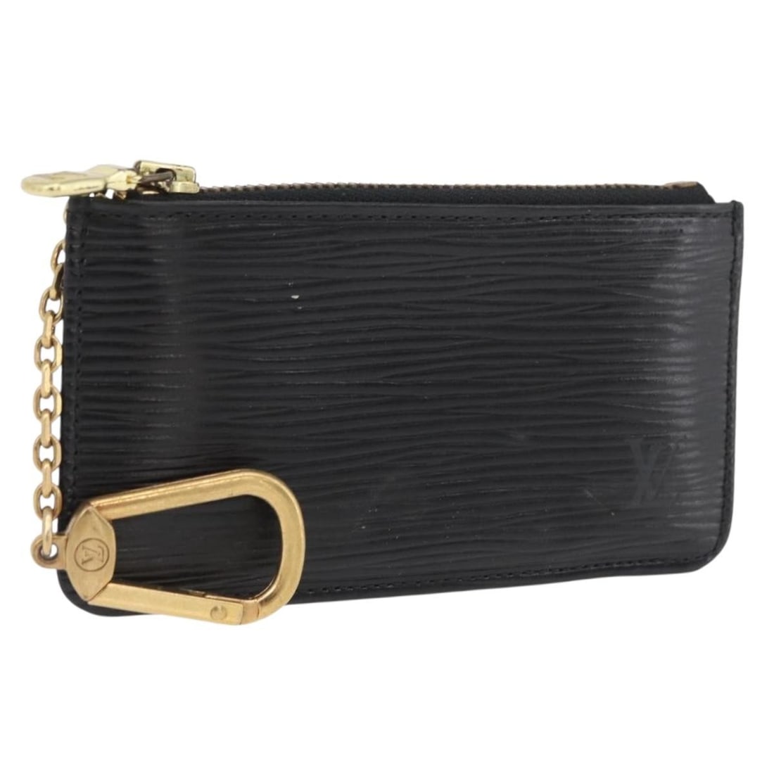 Louis Vuitton Epi Leather Black Coin Purse M63802: Louis Vuitton Epi Leather Black Coin Purse M63802 This Louis Vuitton Epi Pochette Cles coin purse features the brand's signature Epi leather in black. Designed for women, it offers a compact and styli