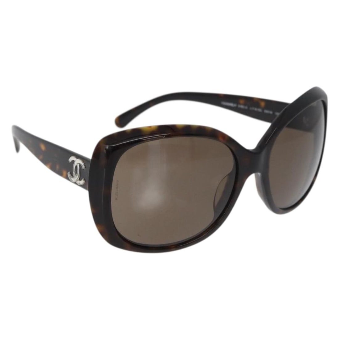 CHANEL Black Plastic Coco Mark Women Sunglasses (1 of 14)