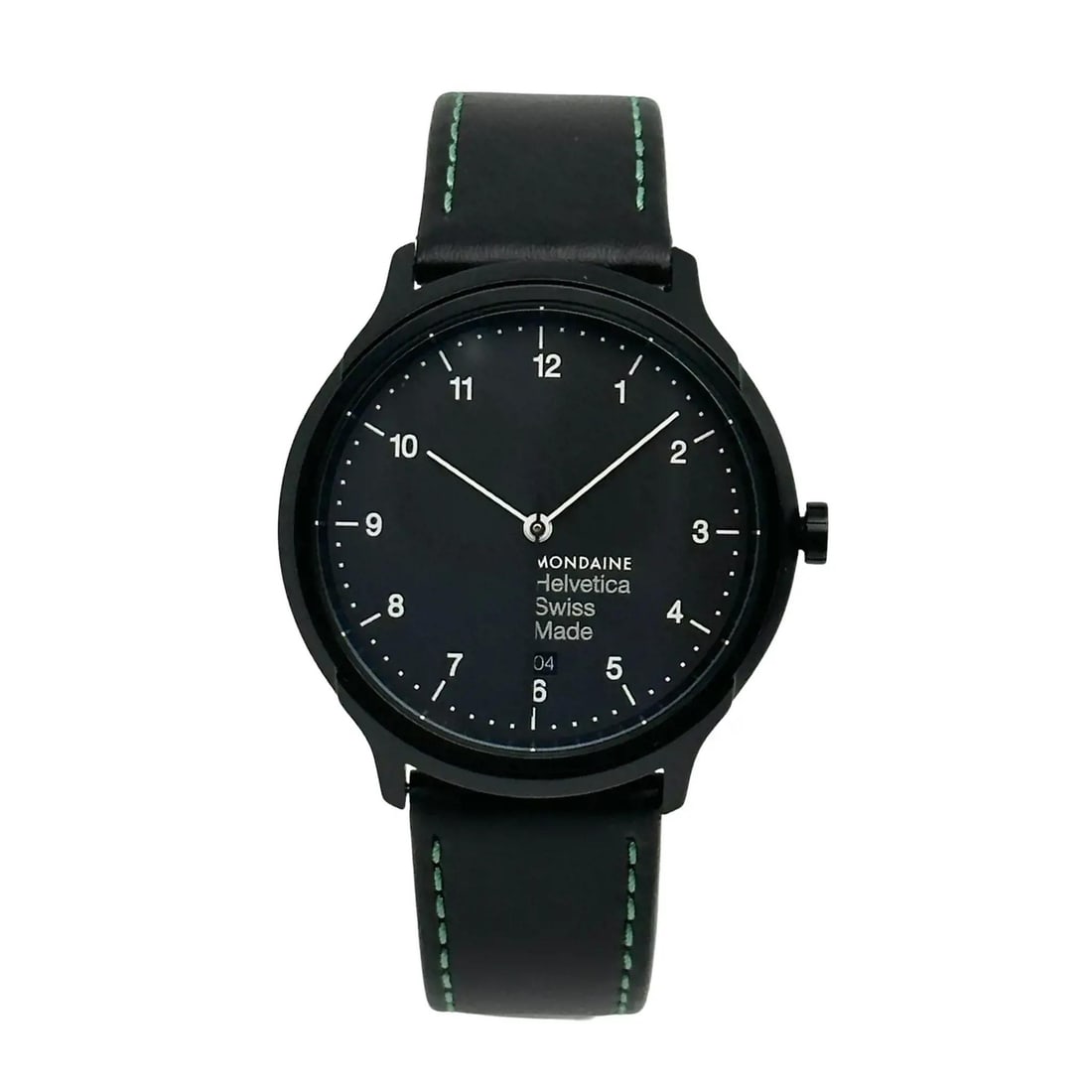 Mondaine Helvetica No1 New York 40mm Black Dial Quartz Men's Watch MH1.R2220.LB (1 of 4)