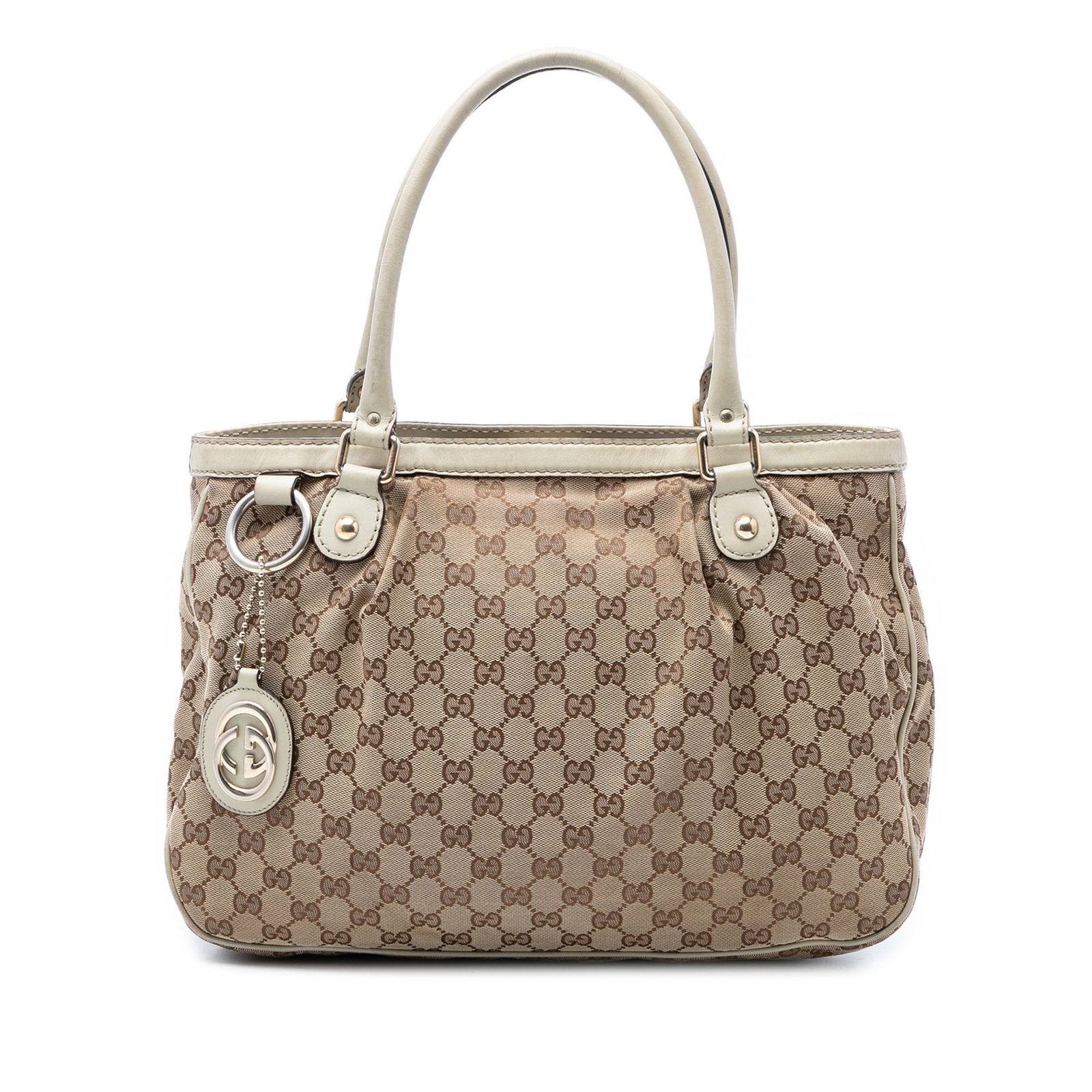 Gucci Sukey GG Canvas Beige Tote Bag (1 of 7)