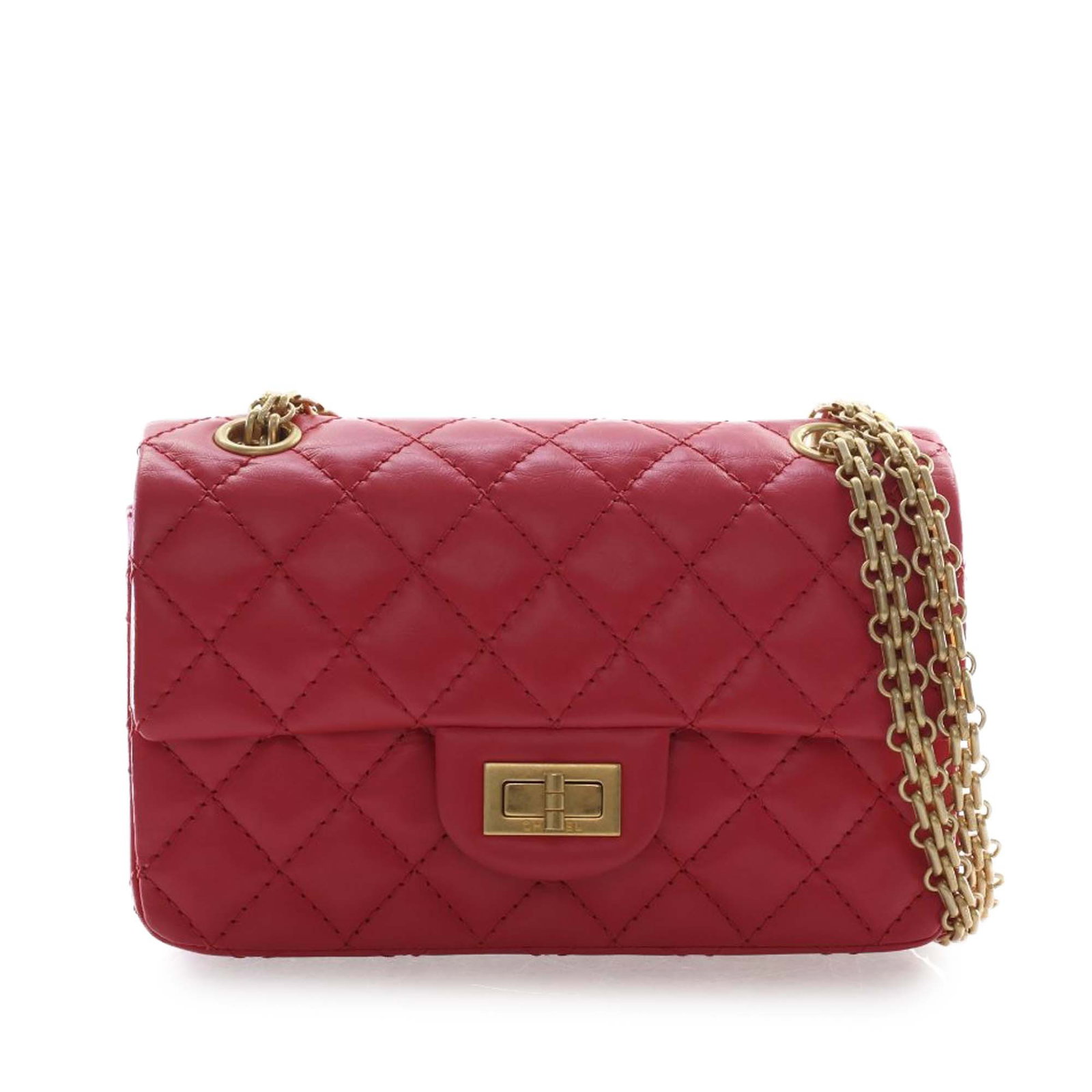 Chanel Reissue 2.55 red quilted calfskin crossbody bag (1 of 15)