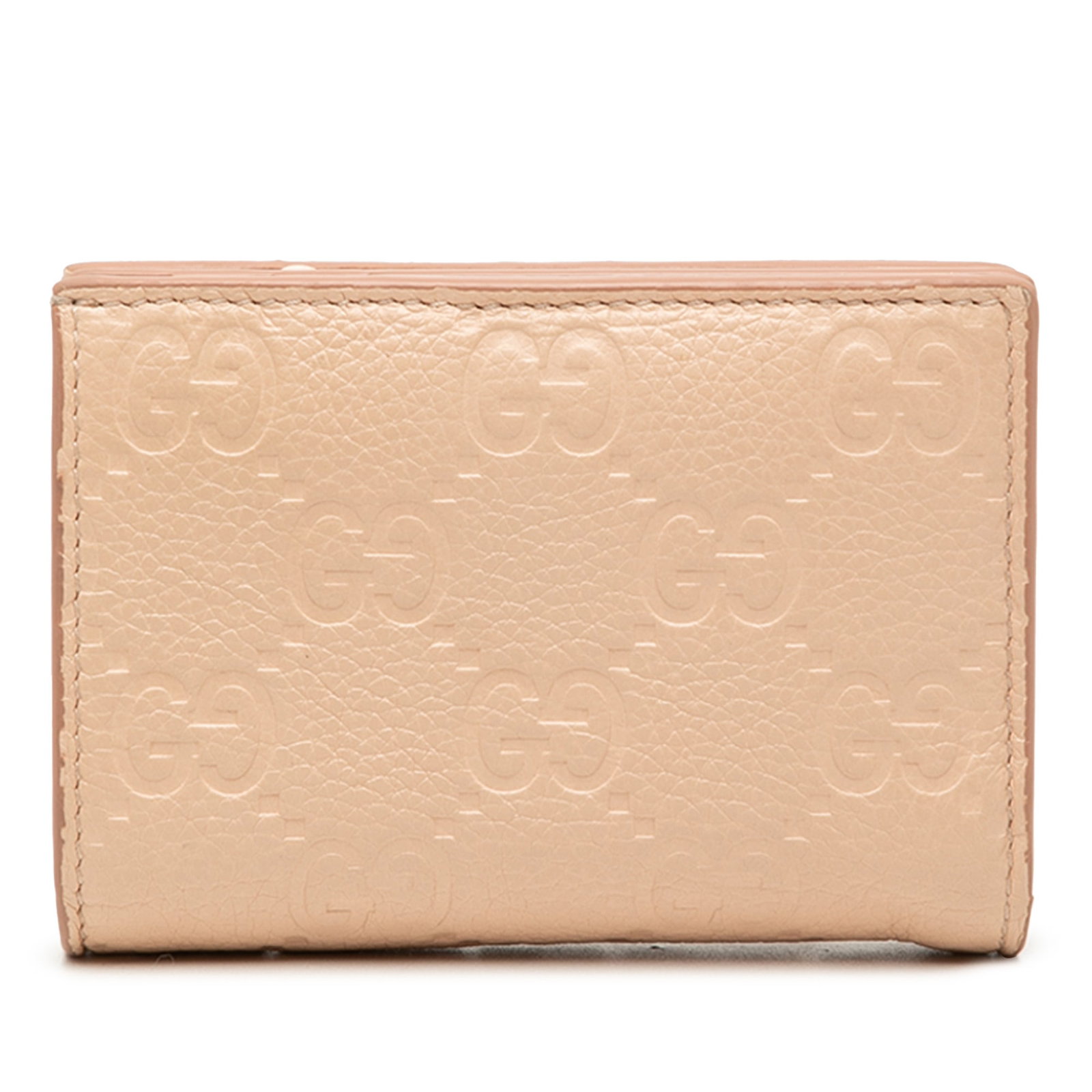 Beige Leather Small Bifold Wallet with GG Emblem by Gucci (1 of 8)