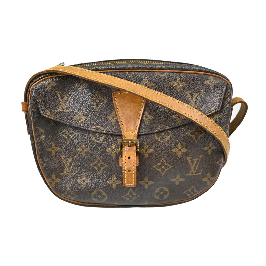 Louis Vuitton Jeune Fille MM Monogram Crossbody Bag M51226: Louis Vuitton Jeune Fille MM Monogram Crossbody Bag M51226 This vintage Louis Vuitton Jeune Fille MM shoulder bag features the classic monogram canvas exterior with beige crossbody strap and zip closu