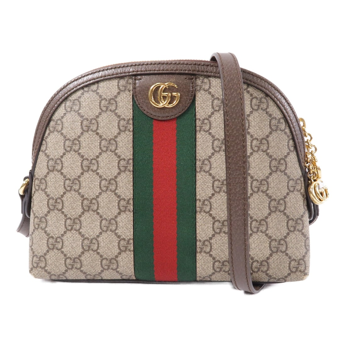 Gucci Ophidia GG brown coated canvas shoulder bag: Gucci Ophidia GG brown coated canvas shoulder bag This GUCCI Ophidia GG shoulder bag features a brown PVC coated canvas exterior and gold-tone hardware. Designed for women, it offers a stylish and pra