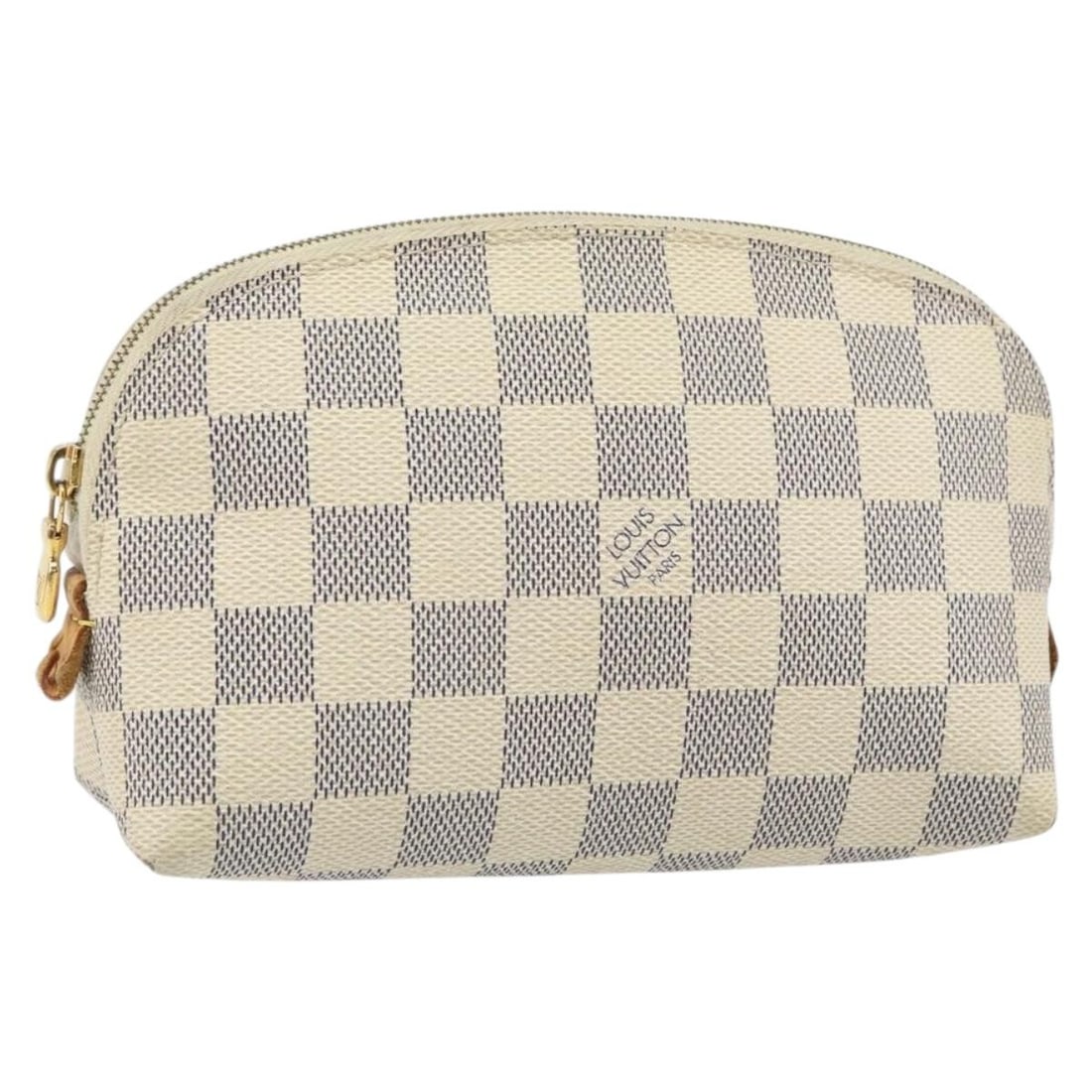 Louis Vuitton Damier Azur Canvas Cosmetic Pouch PM N60024: Louis Vuitton Damier Azur Canvas Cosmetic Pouch PM N60024 This Louis Vuitton Damier Azur Pochette Cosmetic PM Pouch features the signature Damier Azur canvas and is designed for women. Crafted in Spai