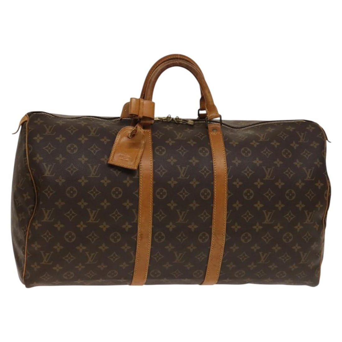 LOUIS VUITTON Monogram Keepall 55 Boston Bag M41424 Auth (1 of 18)