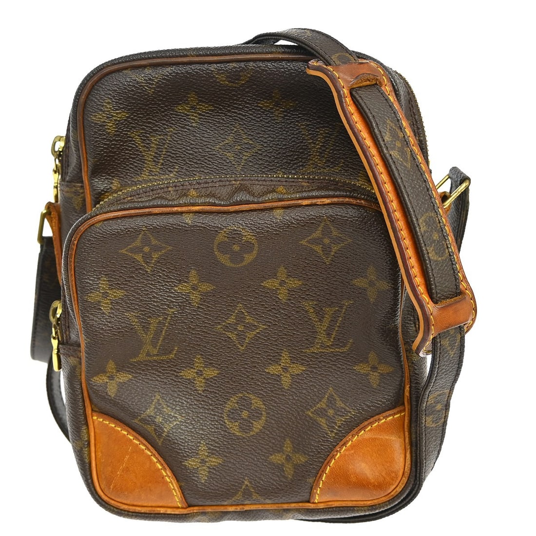 Louis Vuitton Amazone Monogram Canvas Crossbody Bag: Louis Vuitton Amazone Monogram Canvas Crossbody Bag This Louis Vuitton Amazone crossbody shoulder bag features the iconic monogram canvas leather exterior and a medium-sized silhouette. The bag includ