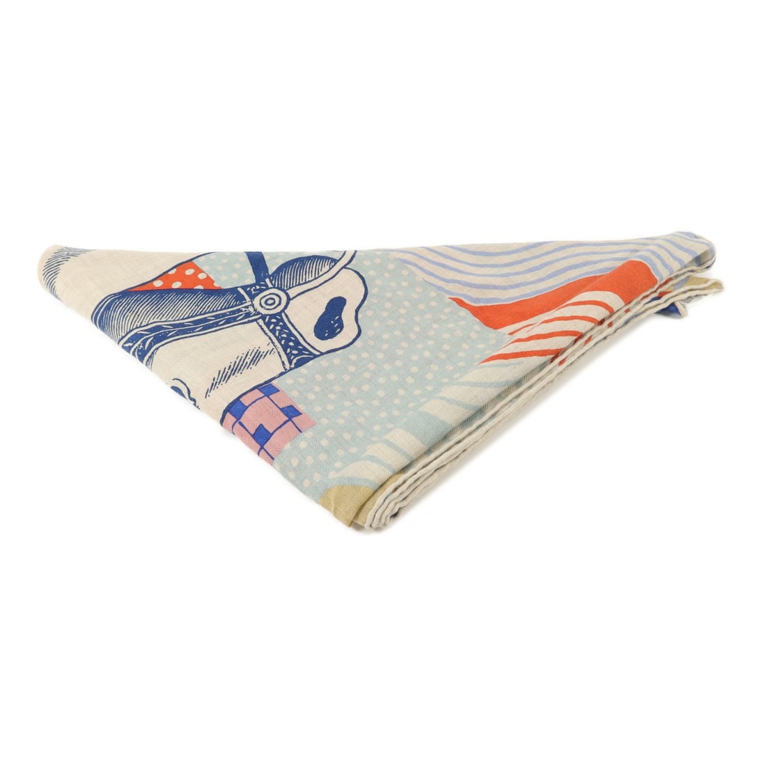 Hermes cashmere silk triangle scarf multicolor: Hermes cashmere silk triangle scarf multicolor This Hermes giant triangle scarf is crafted from a luxurious blend of cashmere and silk, offering a soft and elegant accessory in a vibrant multicolor de