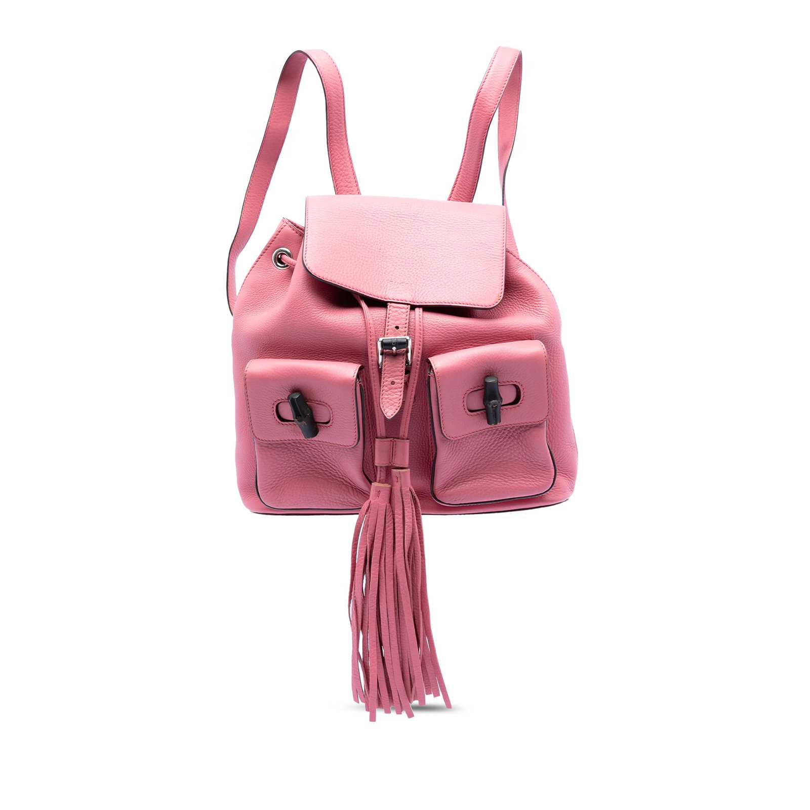 Pink Gucci Bamboo Tassel Leather Backpack (1 of 7)