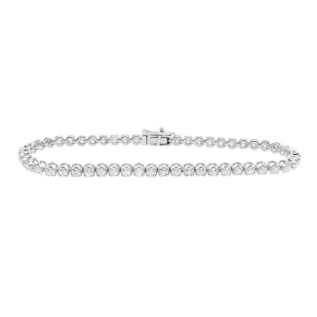 14K White Gold Diamond Tennis Bracelet Rachel Koen 54 Stones 3.54cttw (1 of 6)