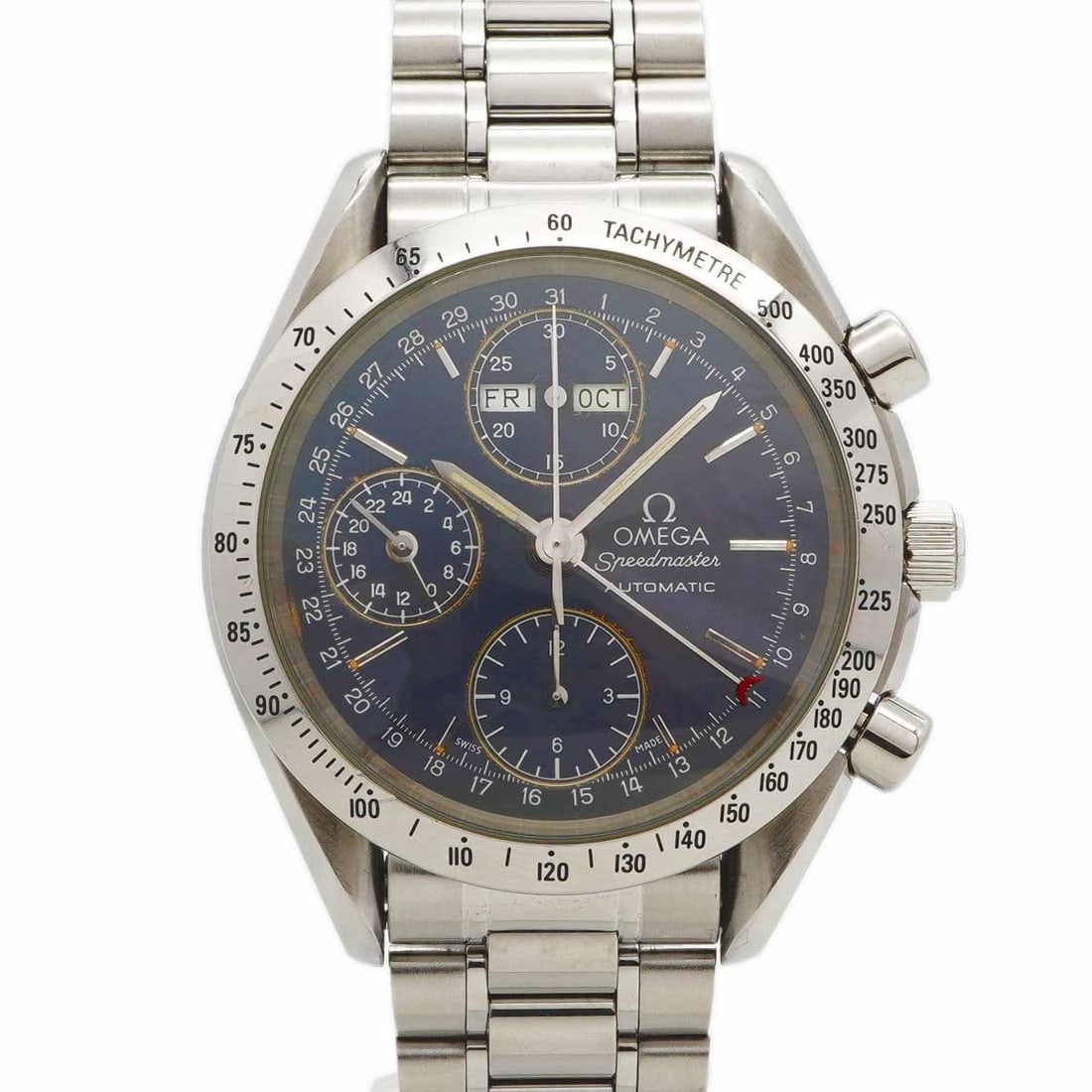 OMEGA Speedmaster 3521.80 automatic blue dial wristwatch (1 of 11)