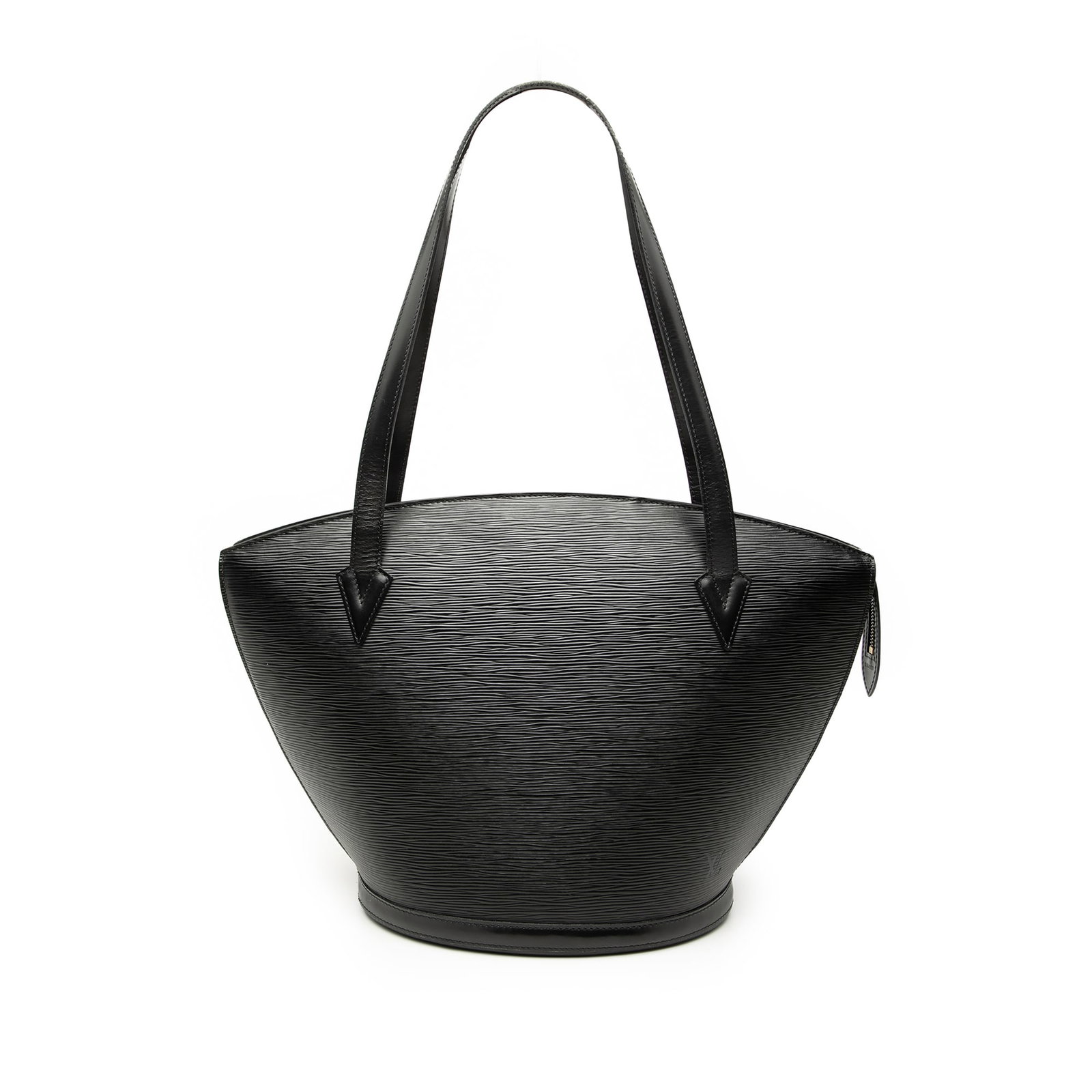 Louis Vuitton Saint Jacques GM Epi Leather Black Tote: Louis Vuitton Saint Jacques GM Epi Leather Black Tote This Louis Vuitton Epi Saint Jacques GM Long Strap bag features a structured silhouette crafted from black epi leather. It is designed with flat s