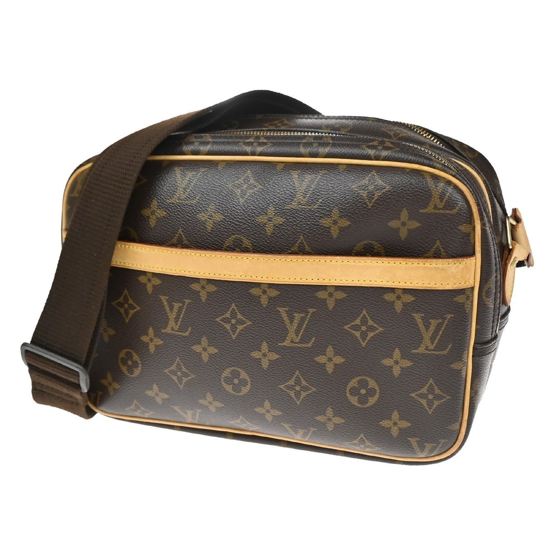 Louis Vuitton Monogram Canvas Reporter Bag: Louis Vuitton Monogram Canvas Reporter Bag This Louis Vuitton Reporter Bag features the iconic monogram canvas in a brown color. Designed for unisex use, the bag is crafted from durable canvas and was