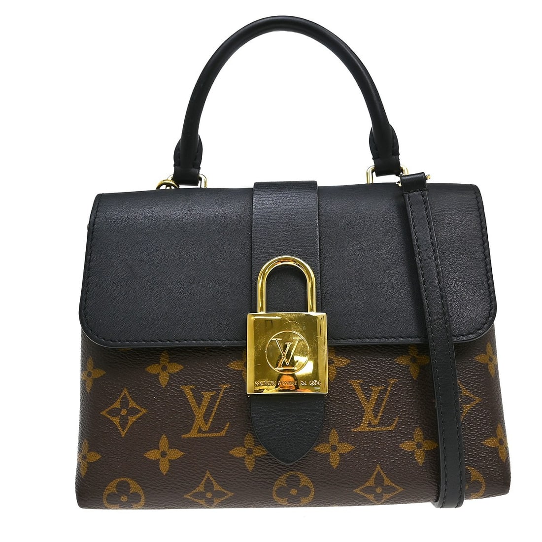 Louis Vuitton Rocky BB monogram canvas shoulder bag black: Louis Vuitton Rocky BB monogram canvas shoulder bag black This Louis Vuitton Rocky BB shoulder bag features the brand's iconic monogram canvas exterior in brown, accented with the signature logo. Desi