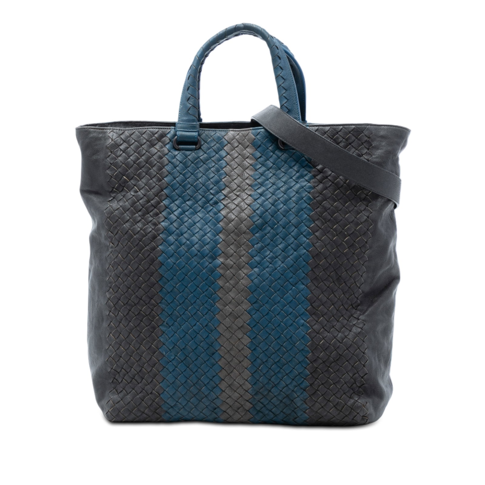 Bottega Veneta Intrecciato Leather Satchel with Detachable Strap: Bottega Veneta Intrecciato Leather Satchel with Detachable Strap This Bottega Veneta Tricolor Nappa Intrecciato Convertible Tote is crafted from supple nappa leather and features the brand's signature