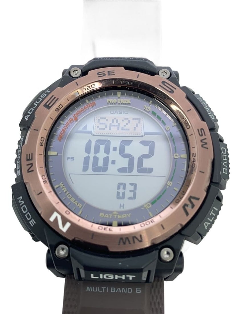 Casio Pro Trek PRW-3400Y-5JF Rubber Men's Wristwatch: Casio Pro Trek PRW-3400Y-5JF Rubber Men's Wristwatch This CASIO PROTREK PRW-3400Y-5JF men's wristwatch features a durable rubber construction and is designed for reliability. The watch is pre-owned an
