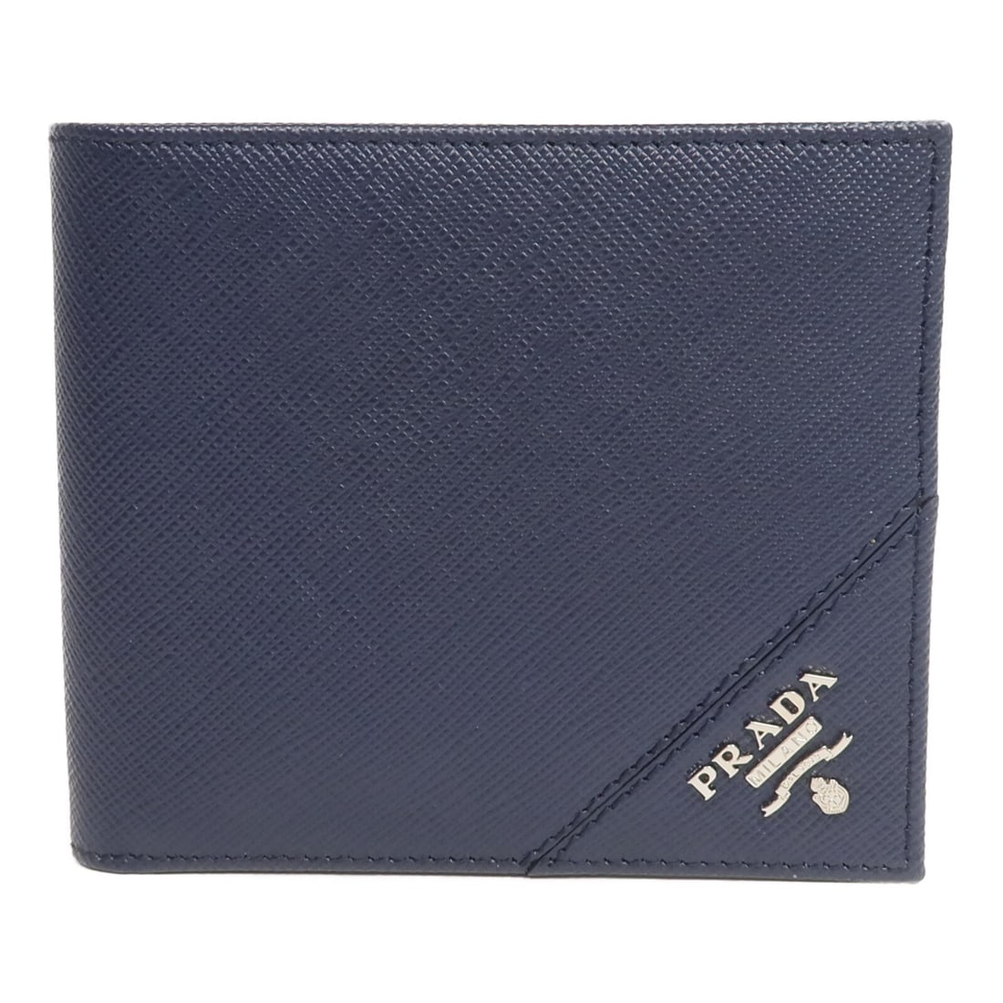 Prada Navy Calfskin Bi Fold Wallet (1 of 16)