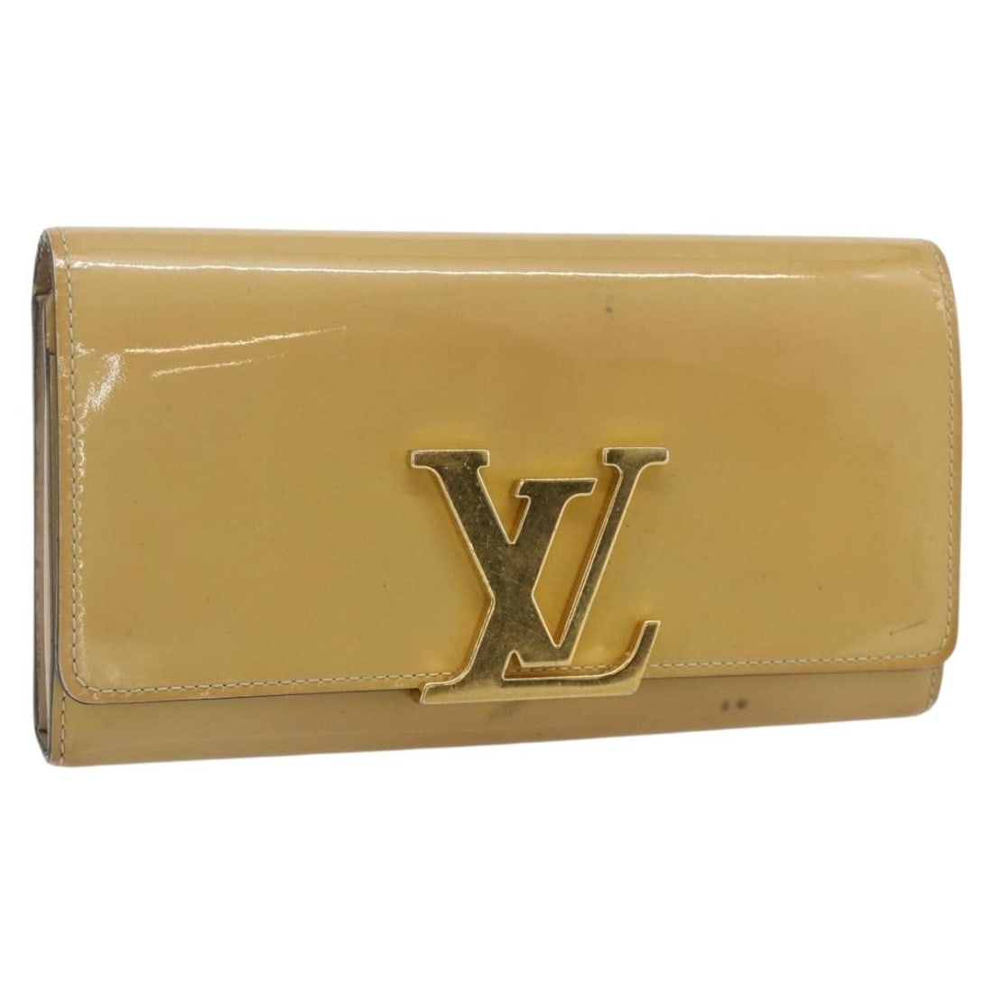 Louis Vuitton Vernis Louise long wallet beige M61318 (1 of 18)