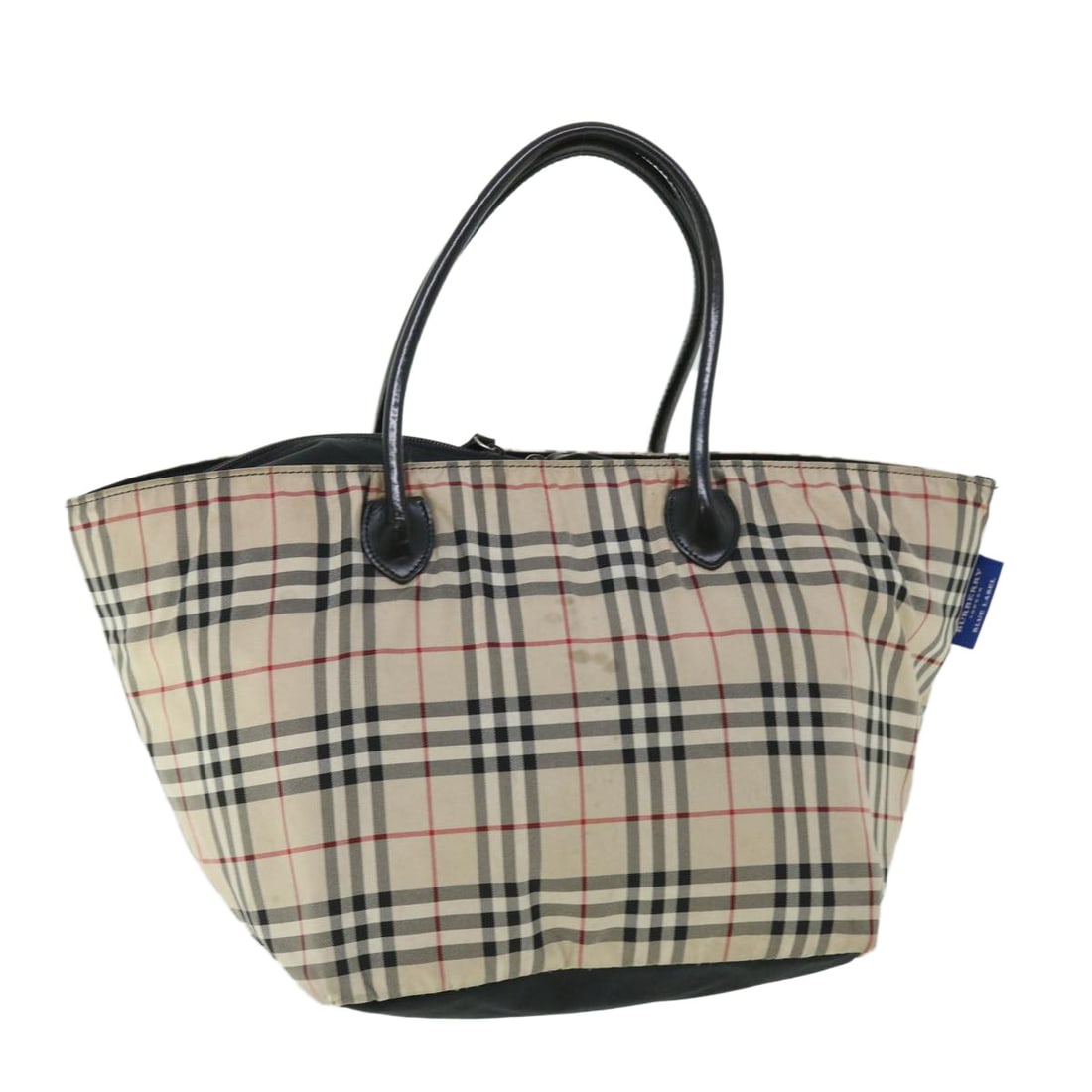Burberry Blue Label Nova Check nylon beige black handbag Japan (1 of 18)