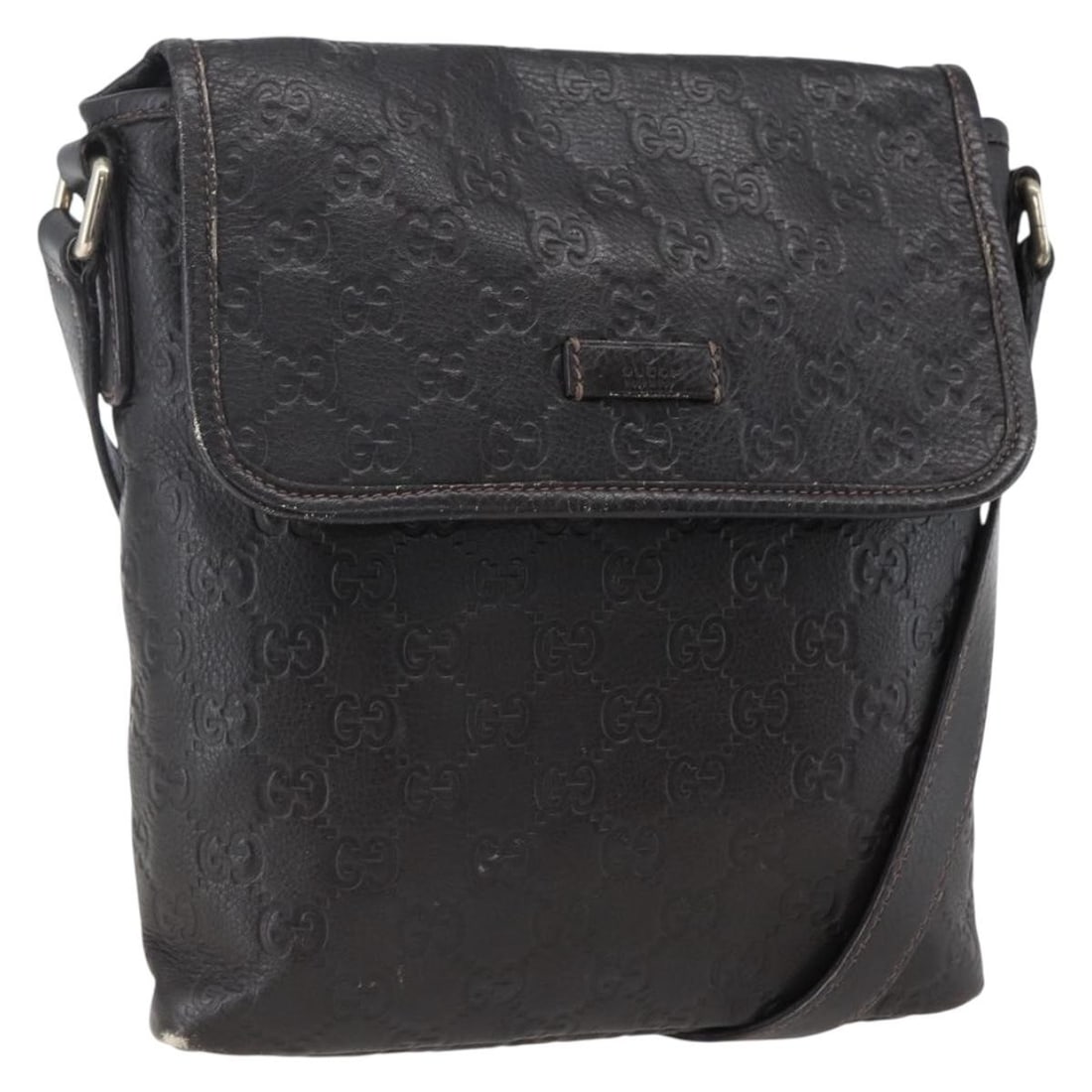 Gucci Guccissima Brown Gold Leather Shoulder Bag 223666 (1 of 18)