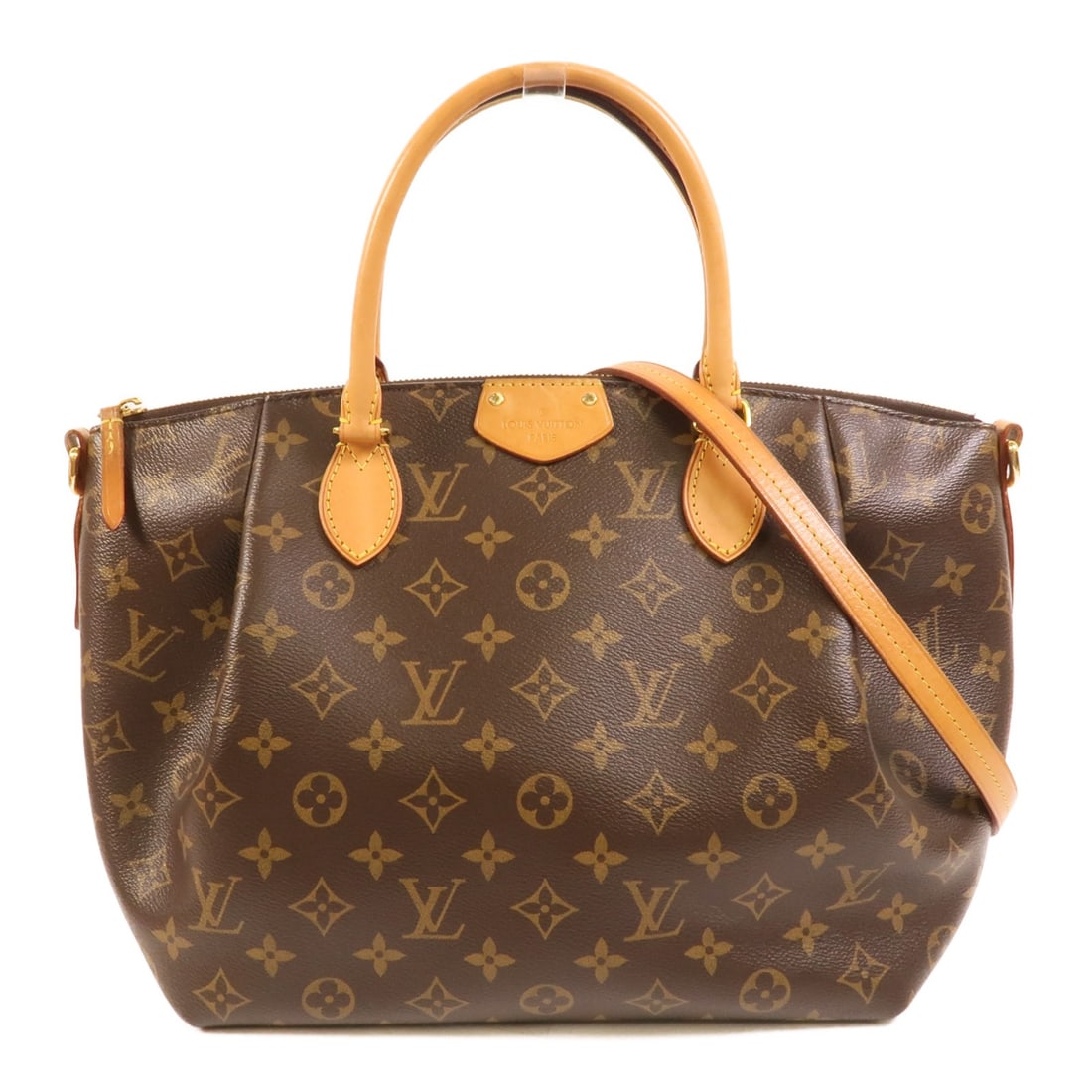 Louis Vuitton Turenne MM Monogram Brown Shoulder Bag GHW: Louis Vuitton Turenne MM Monogram Brown Shoulder Bag GHW This Louis Vuitton Turenne MM 2-way shoulder bag is crafted from brown monogram PVC coated canvas and features gold tone hardware. Designed for
