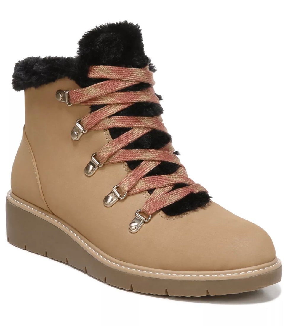 Dr. Scholl's So Cozy Women's Booties Beige Faux Leather 6M (1 of 8)