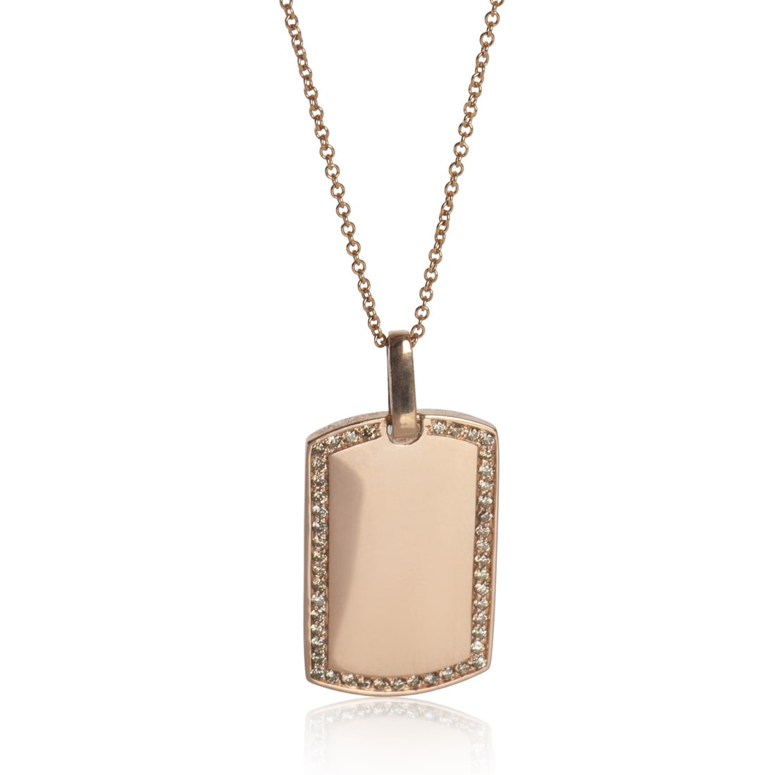 14K Rose Gold 0.41ct Diamond Round Pendant Unisex (1 of 3)