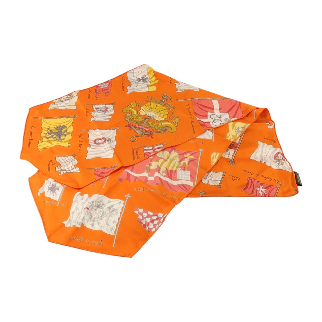 Hermes silk orange multicolor Carre scarf 170x30cm (1 of 9)
