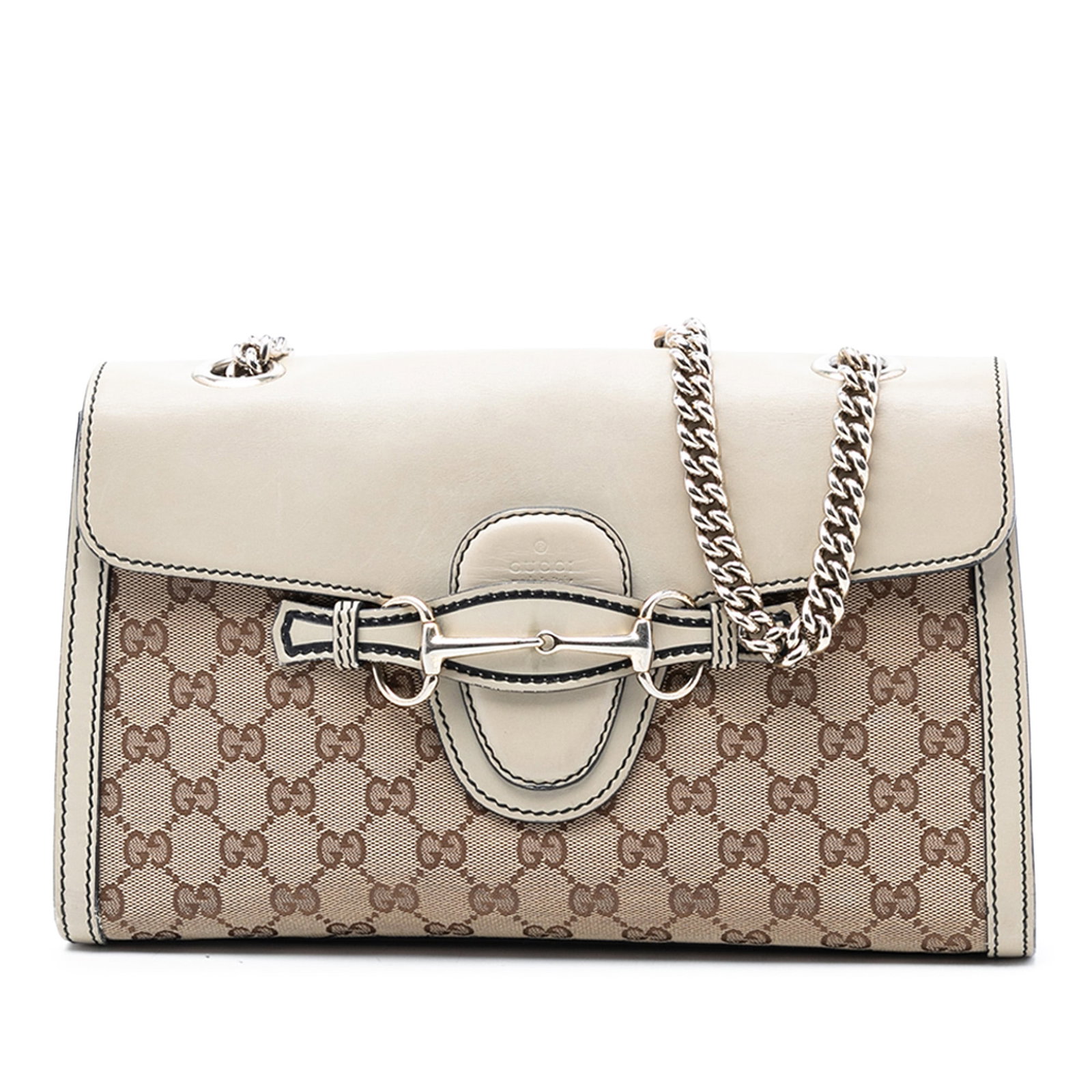 Gucci Emily Shoulder Bag Medium GG Canvas with Leather Trim (1 of 7)