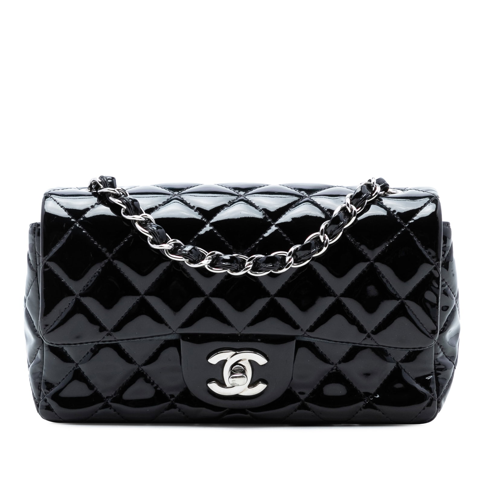 Chanel Mini Rectangular Patent Leather Crossbody Flap Bag (1 of 7)