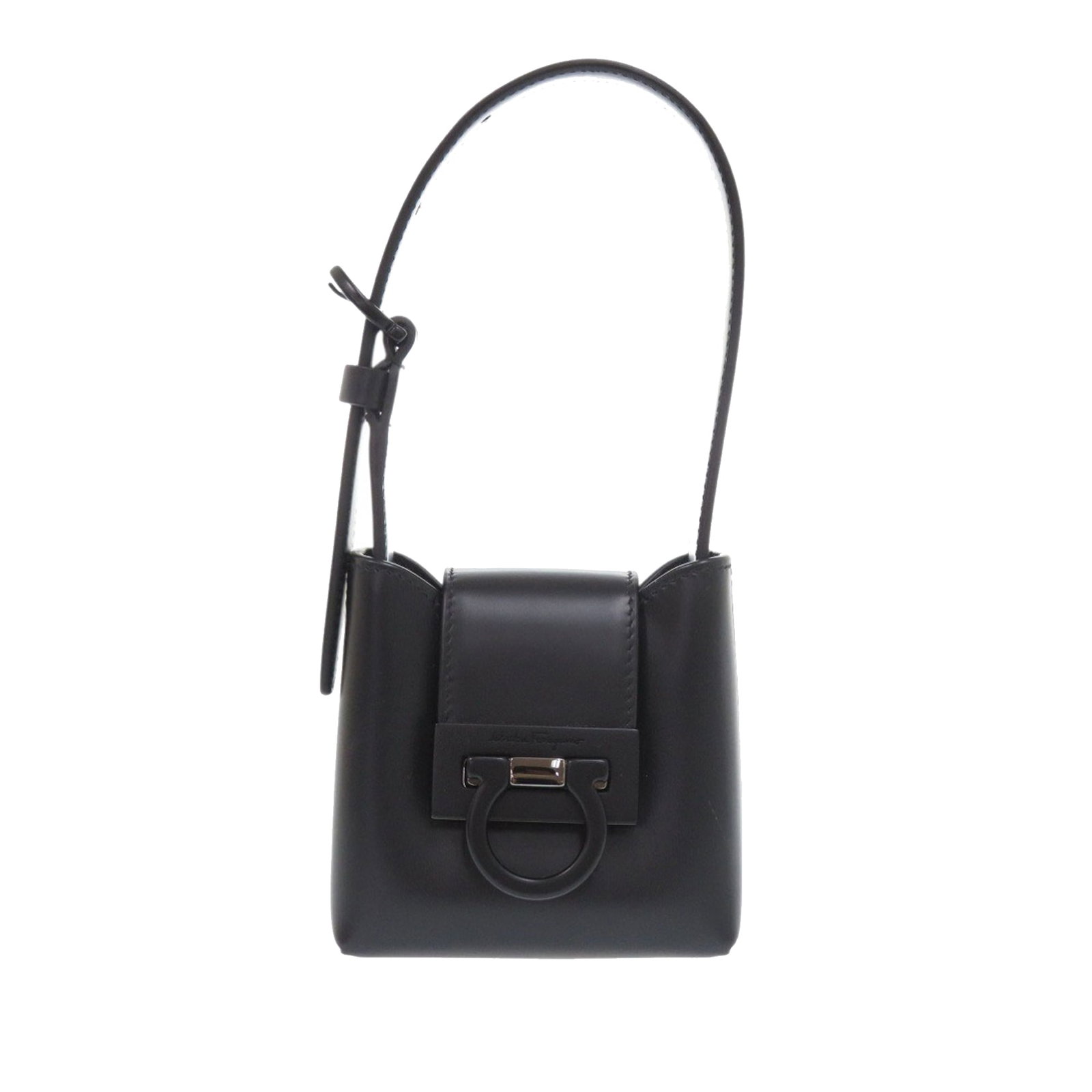 Ferragamo Trifoglio leather Gancini flap handbag (1 of 12)