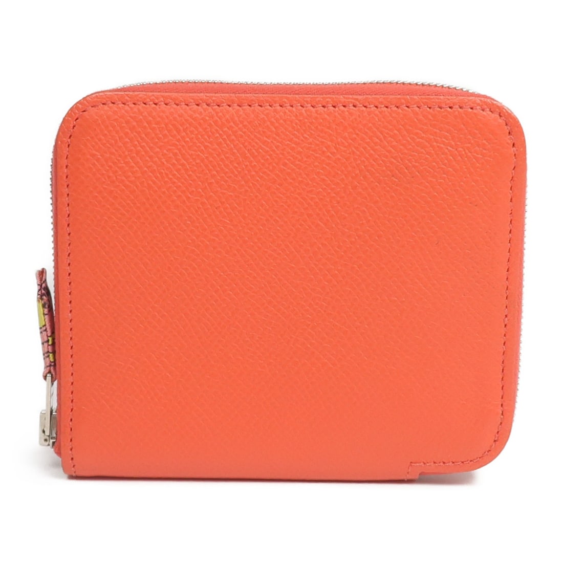 Hermes Silk In Compact Round Wallet Pink Epsom Leather (1 of 17)