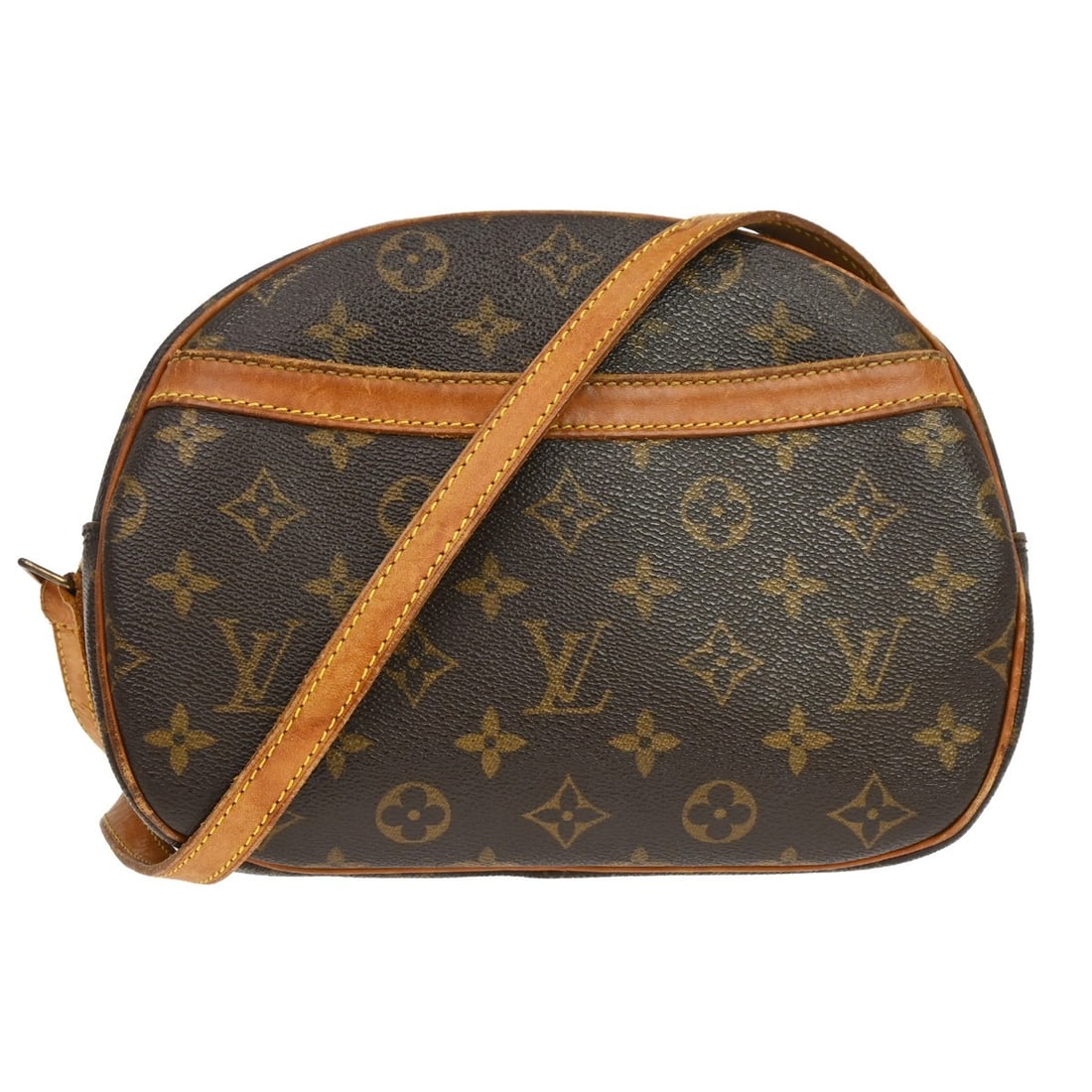 Louis Vuitton Blois Monogram Crossbody Bag Brown Gold Hardware M51221: Louis Vuitton Blois Monogram Crossbody Bag Brown Gold Hardware M51221 This Louis Vuitton Monogram Blois crossbody bag features the iconic monogram canvas with leather accents and gold-plated hardware.