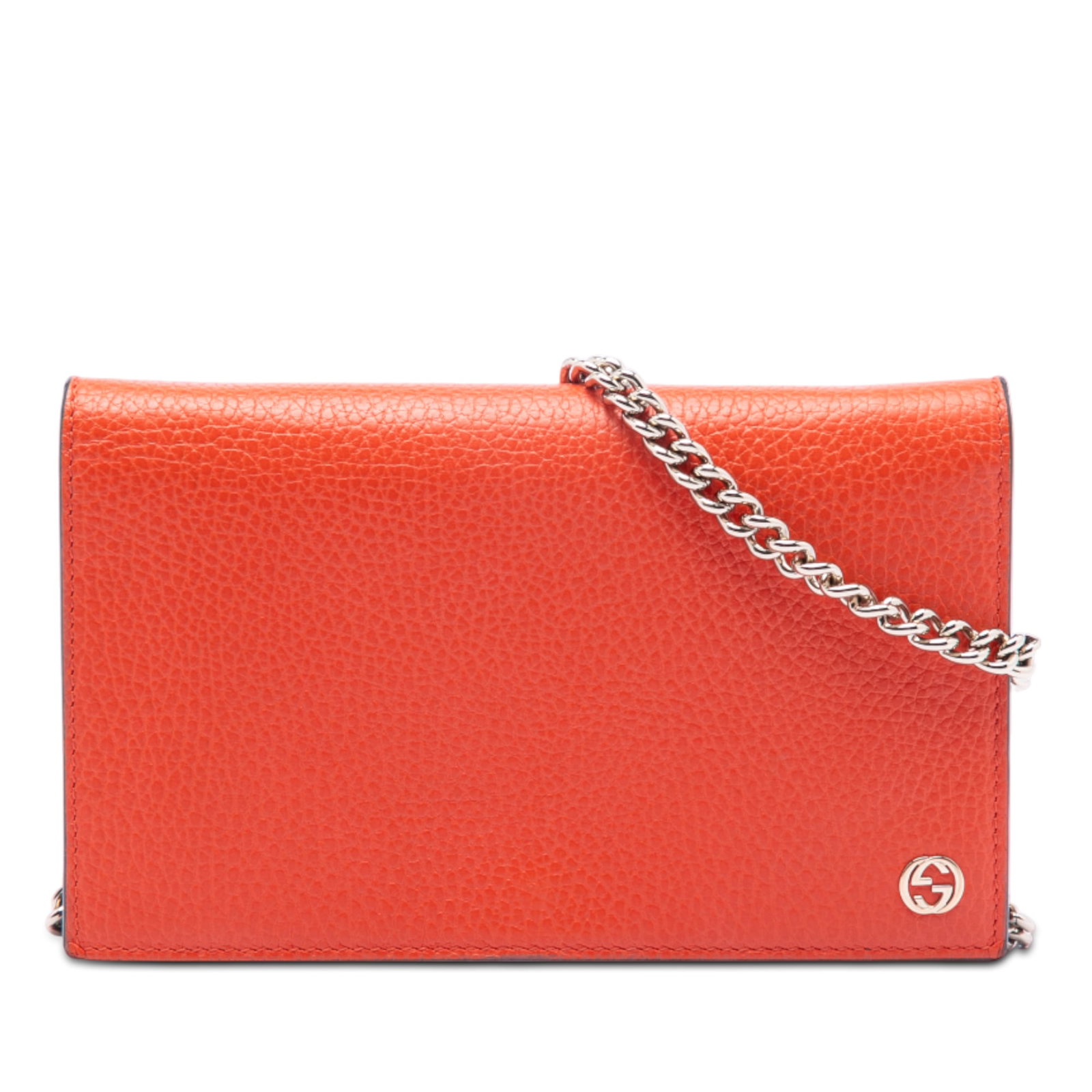 Orange Leather Wallet on Chain with Flap by Gucci Betty Collection (1 of 7)