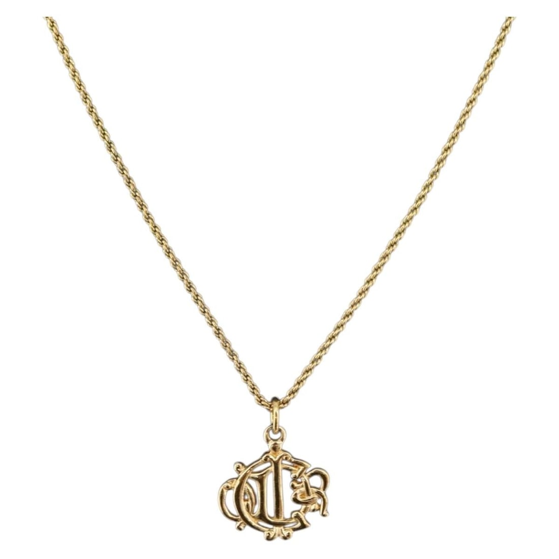 Gold Metal Necklace by Christian Dior for Women 17.7 Inch Italy (1 of 17)