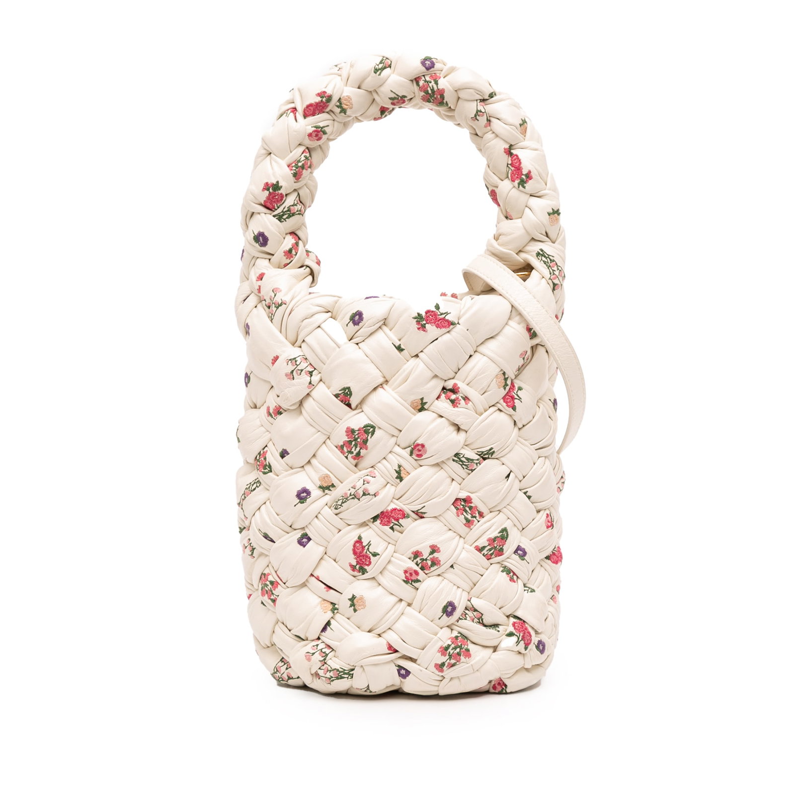 Small Kalimero Bucket Bag with Floral Woven Leather by Bottega Veneta (1 of 10)