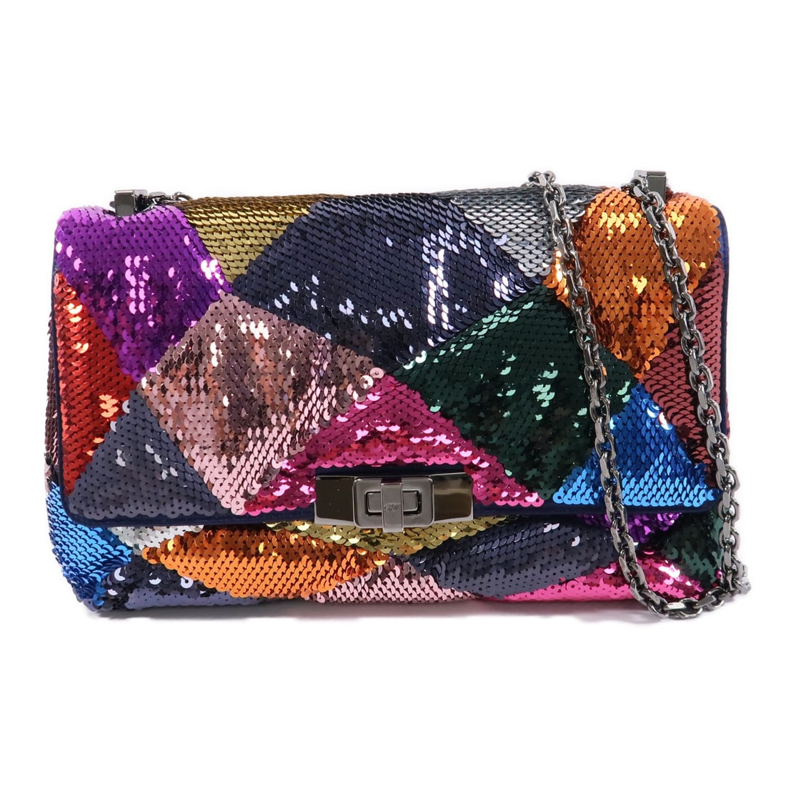 SELECTION multicolor beaded shoulder bag with chain strap (1 of 14)