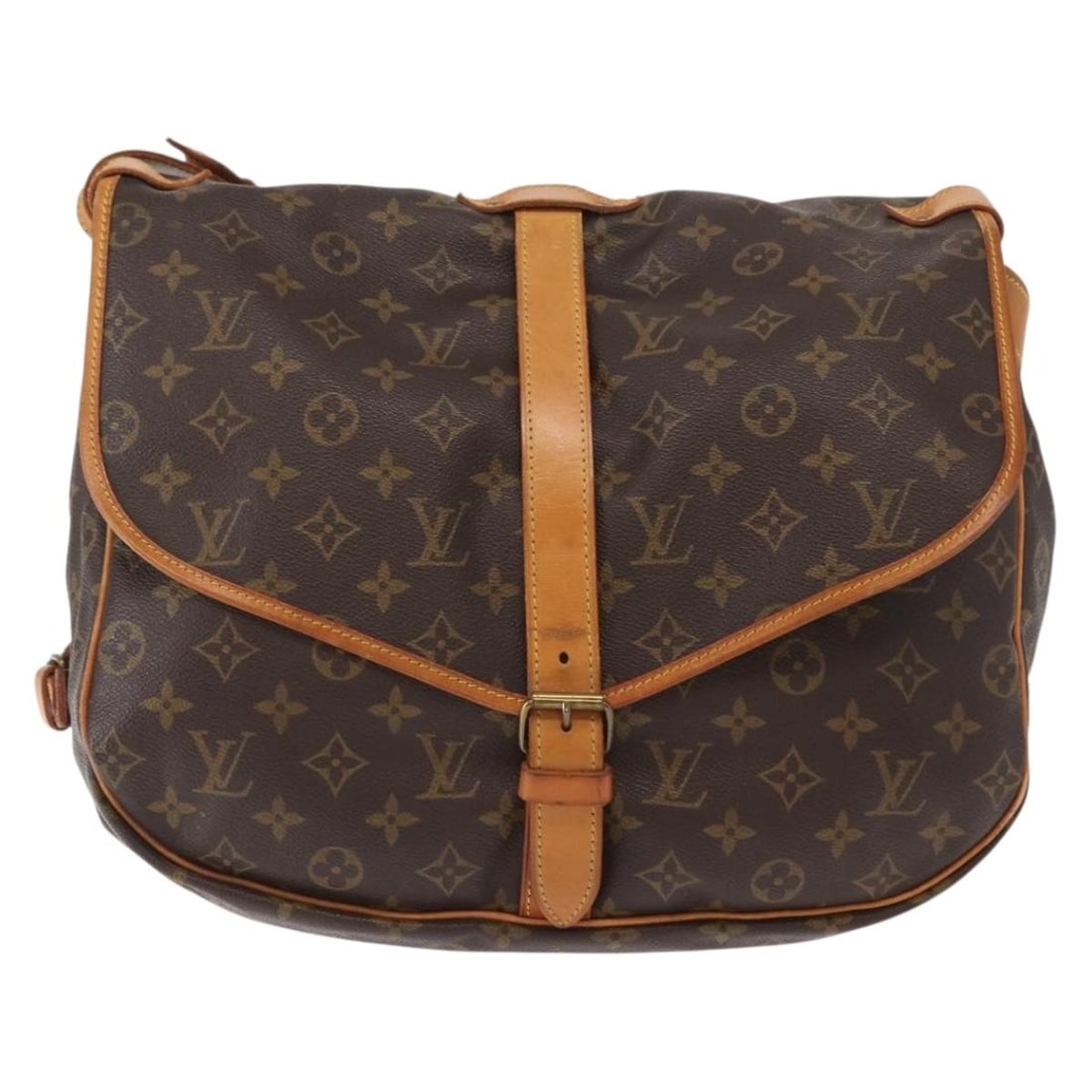 Louis Vuitton Monogram Saumur Brown Canvas Shoulder Bag France: Louis Vuitton Monogram Saumur Brown Canvas Shoulder Bag France This Louis Vuitton Saumur handbag features the brand's signature monogram canvas in brown, designed for women. Made in France, the bag of