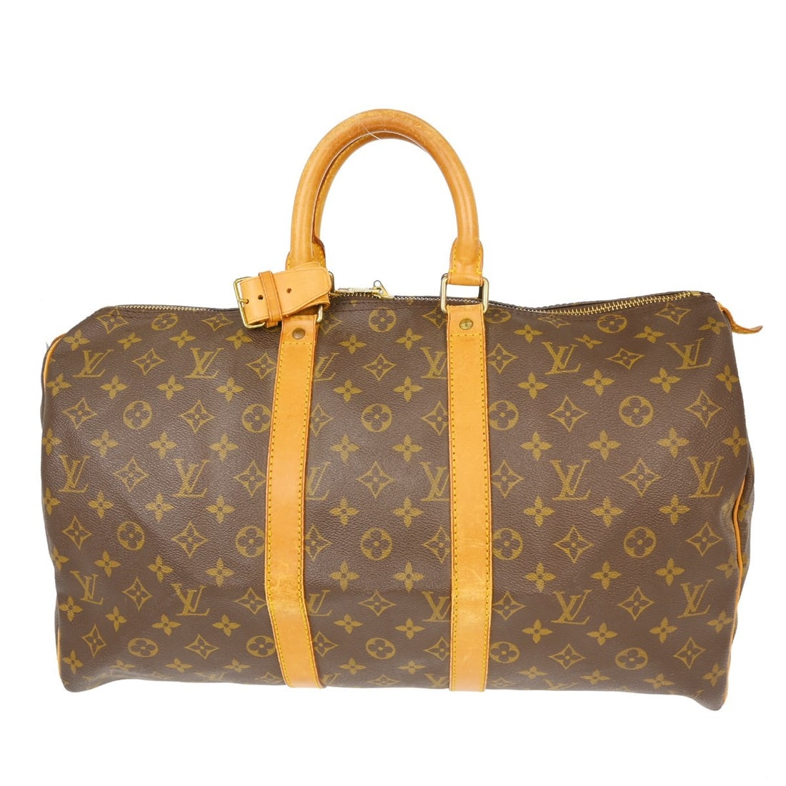 Louis Vuitton Keepall Monogram Canvas Travel Bag: Louis Vuitton Keepall Monogram Canvas Travel Bag This Louis Vuitton Keepall Bag features the iconic Monogram Canvas design in brown and is suitable for unisex use. Made in France, the bag is construct