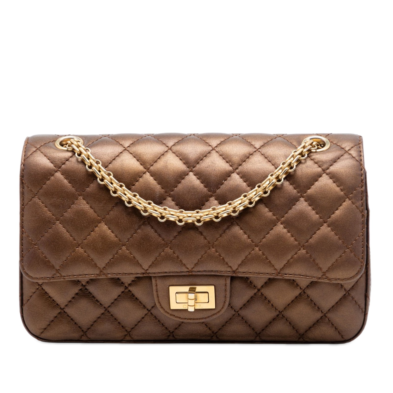 Chanel Reissue 2.55 metallic calfskin double flap shoulder bag (1 of 7)