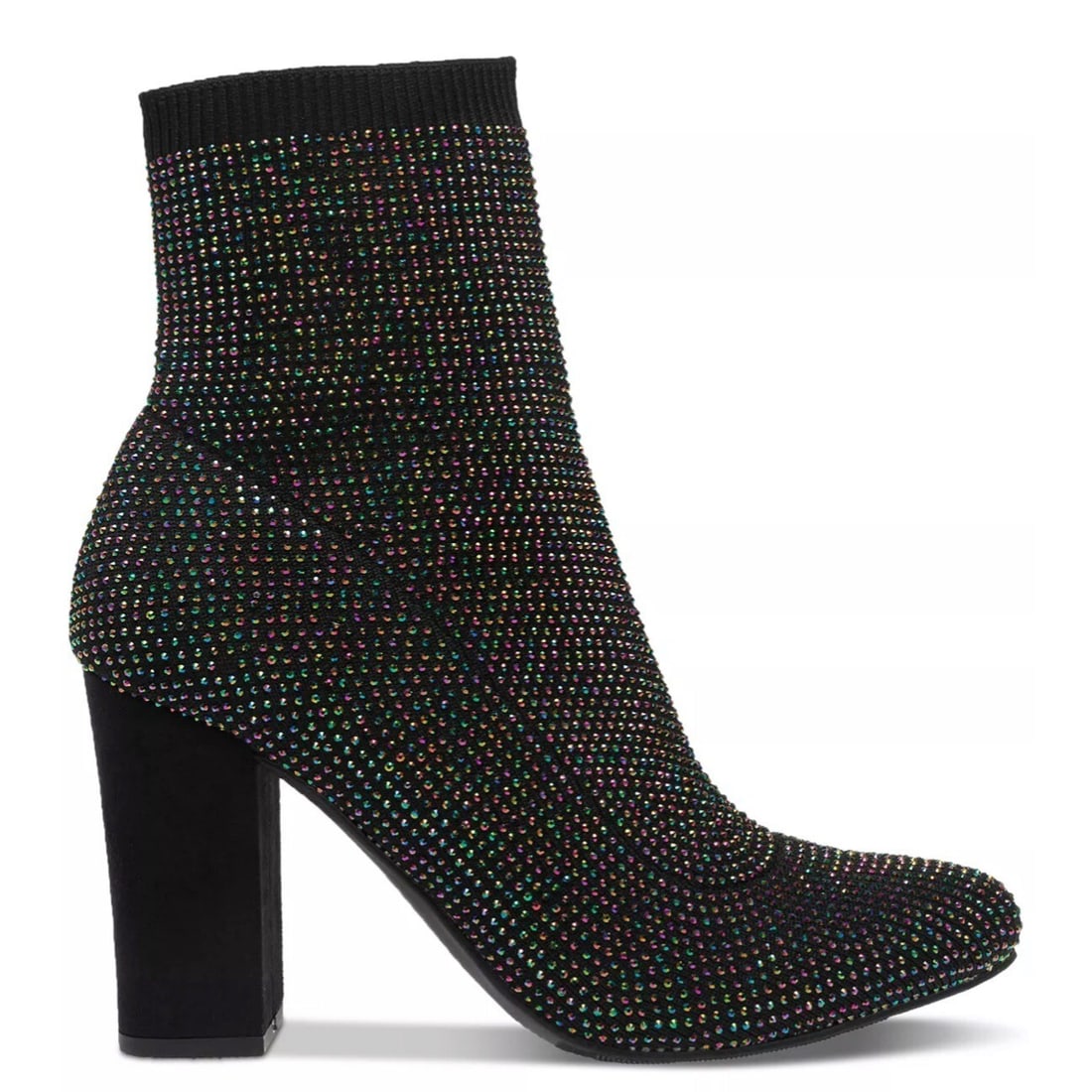 Wild Pair Baybe Bling Black Sock Booties 8.5M Rhinestone Accents (1 of 8)
