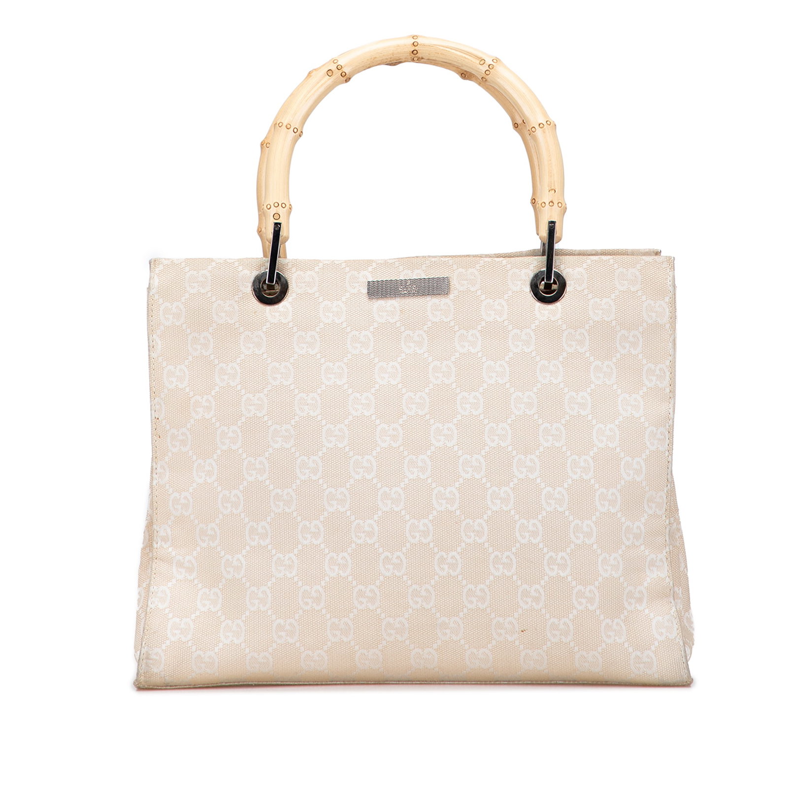 Gucci GG Canvas Bamboo Satchel Stylish Brown Handbag (1 of 11)