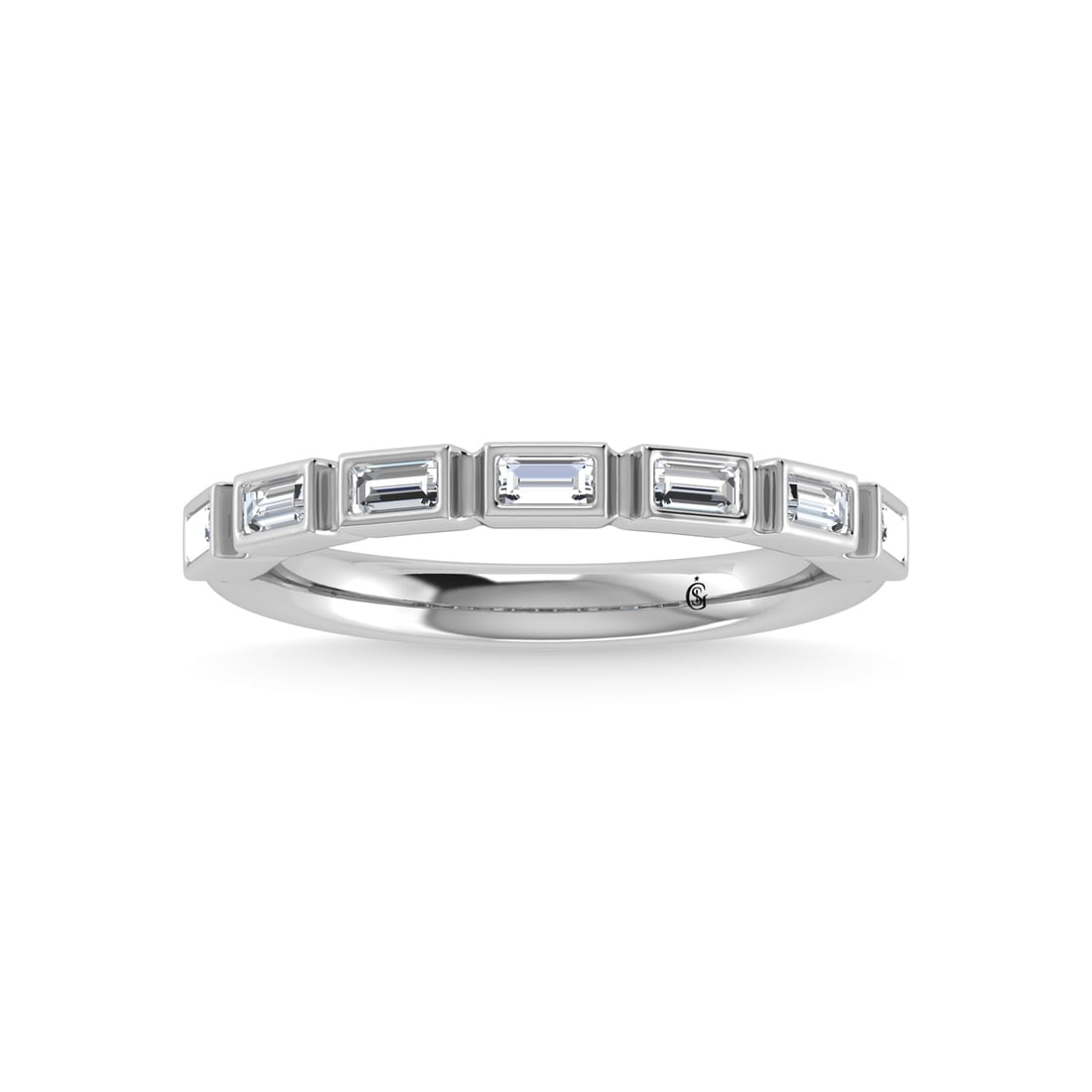 14K White Gold Diamond 1/4 Ct.Tw. Stackable Band: 14K White Gold Diamond 1/4 Ct.Tw. Stackable Band 14k White Gold Stone Color: G-h Stone Clarity: Si3-i1 Each ring is presented in standard size 6.5. Complimentary resizing is available between sizes 51